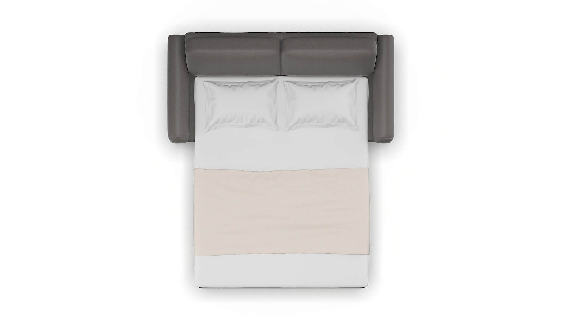 Mykonos Cosmo Charcoal Sofa Sleeper Espresso legs 3