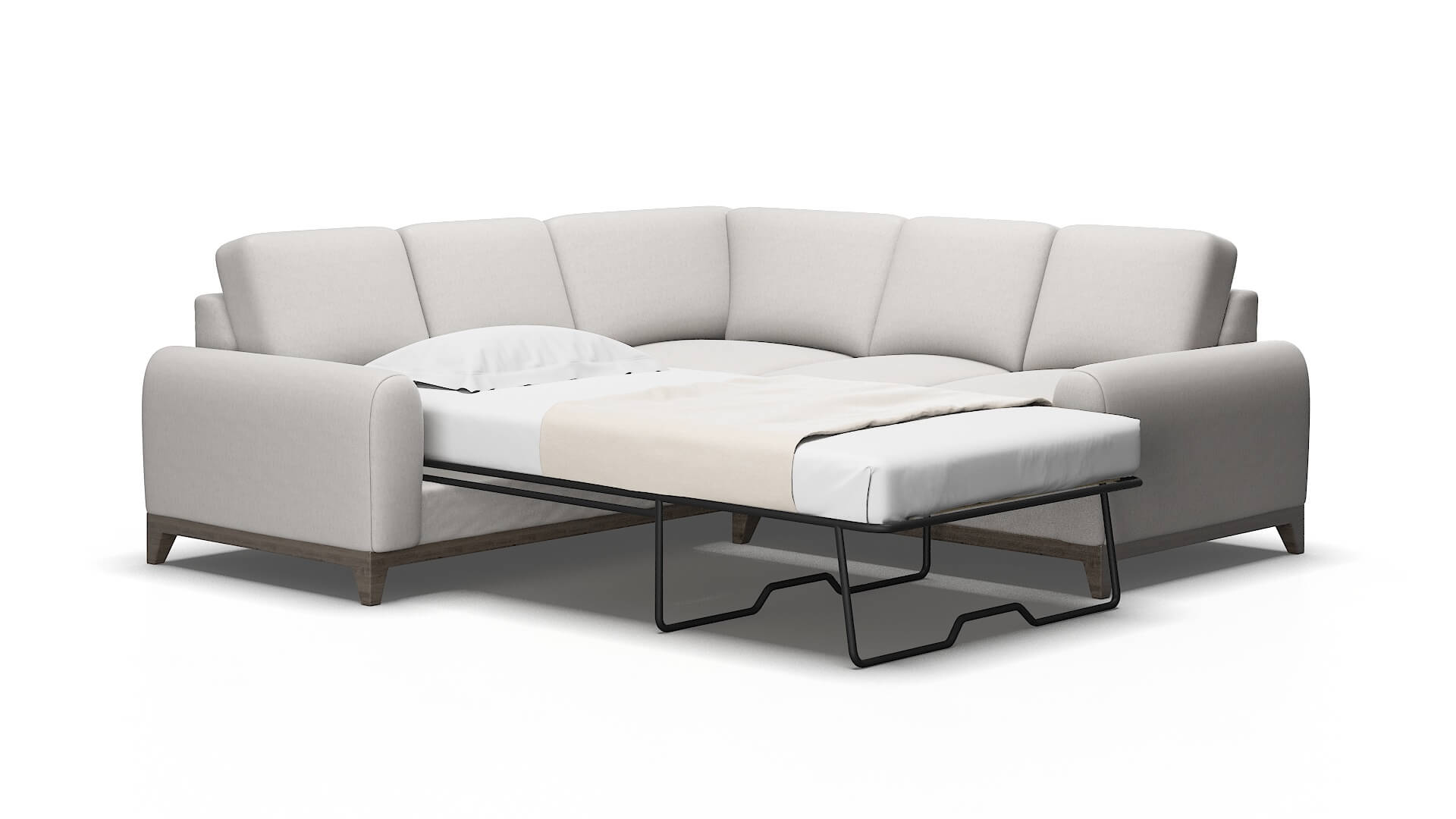 Mykonos Cosmo silver Sectional sleeper Espresso Legs  2