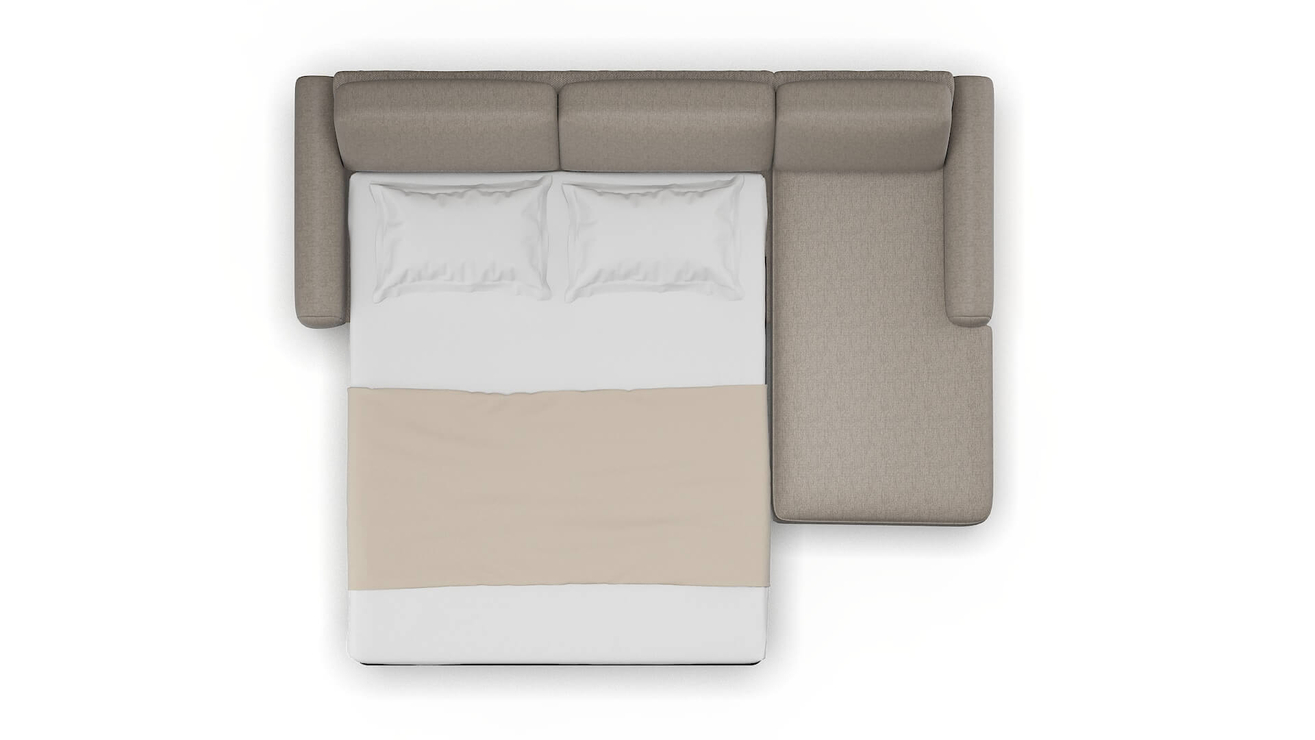 Mykonos Cosmo Taupe Panel Sleeper Espresso legs 3
