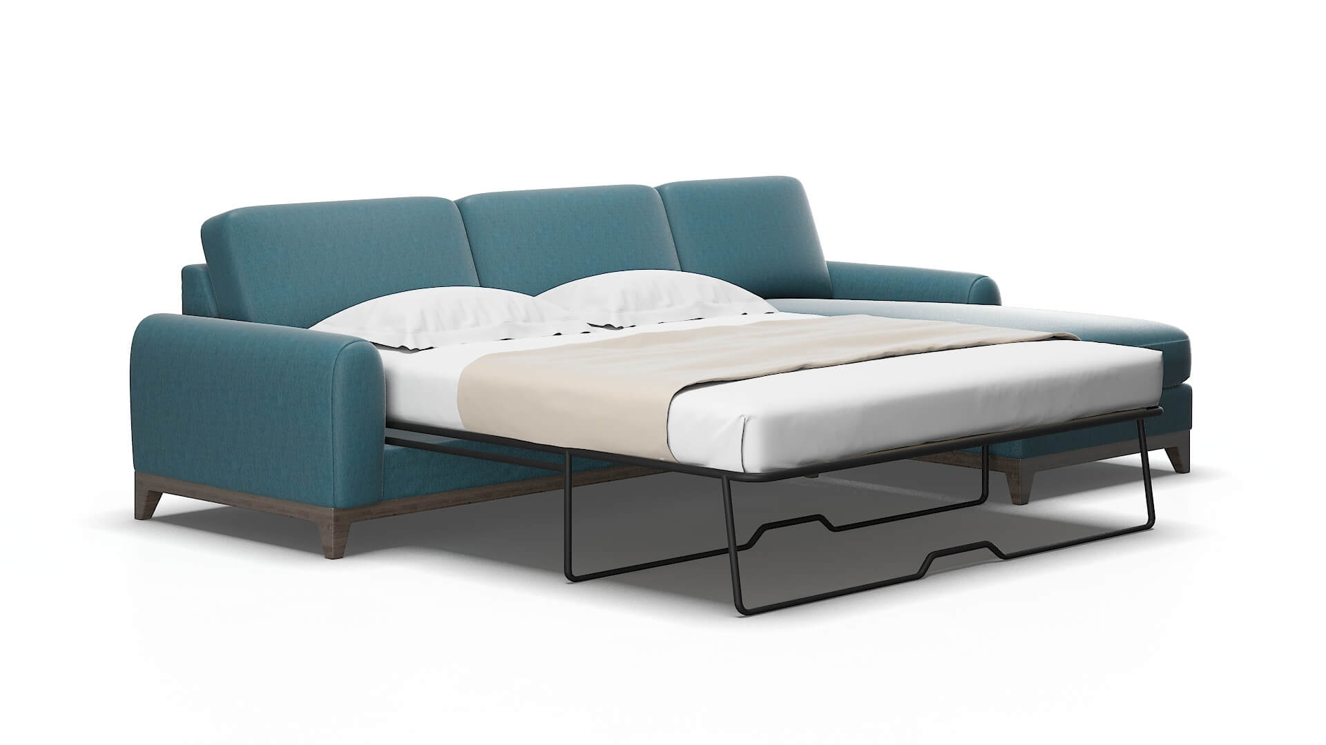 Mykonos Cosmo Teal Panel Sleeper espresso legs 2