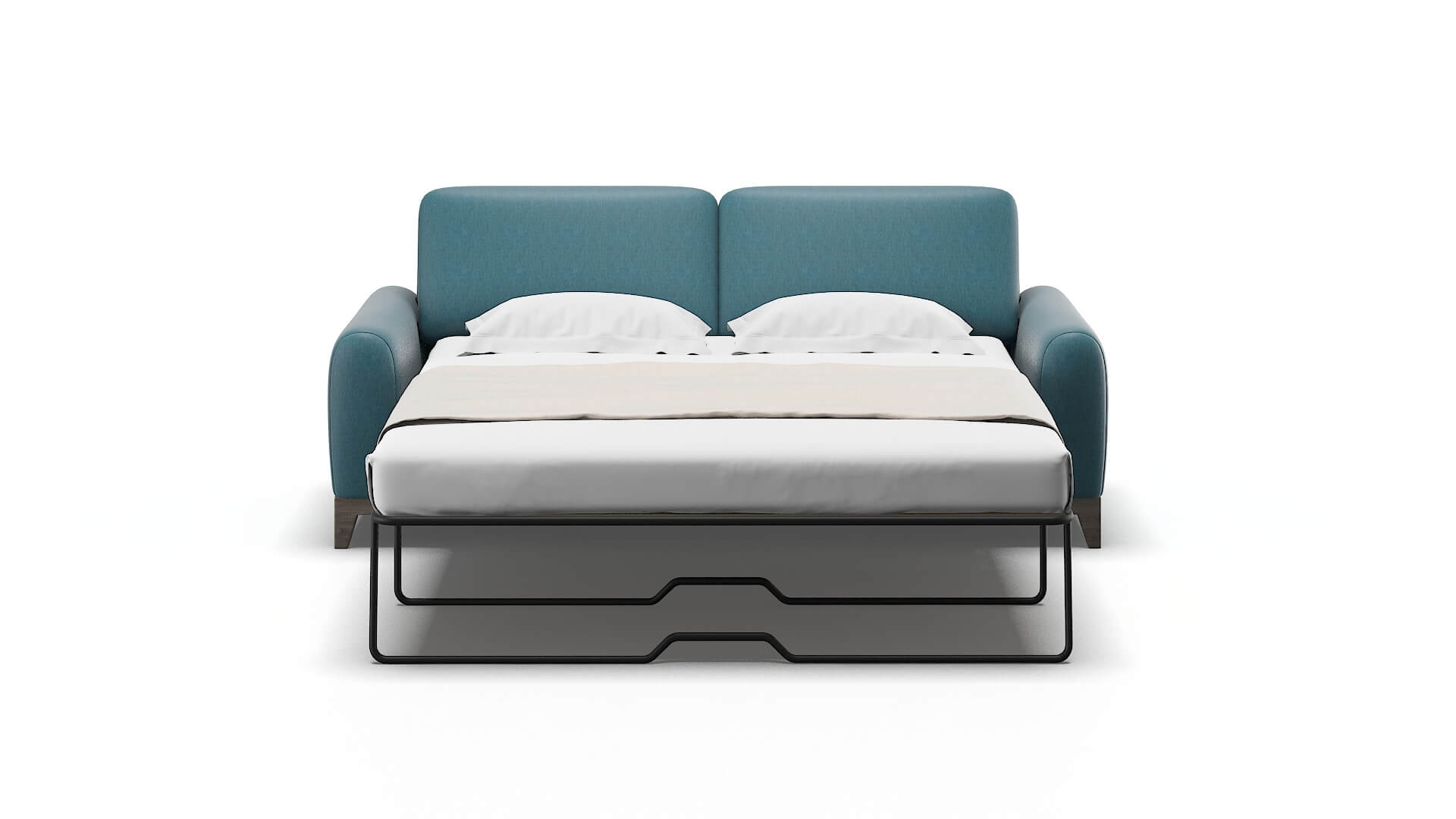 Mykonos Cosmo Teal Sofa Sleeper Espresso legs 1