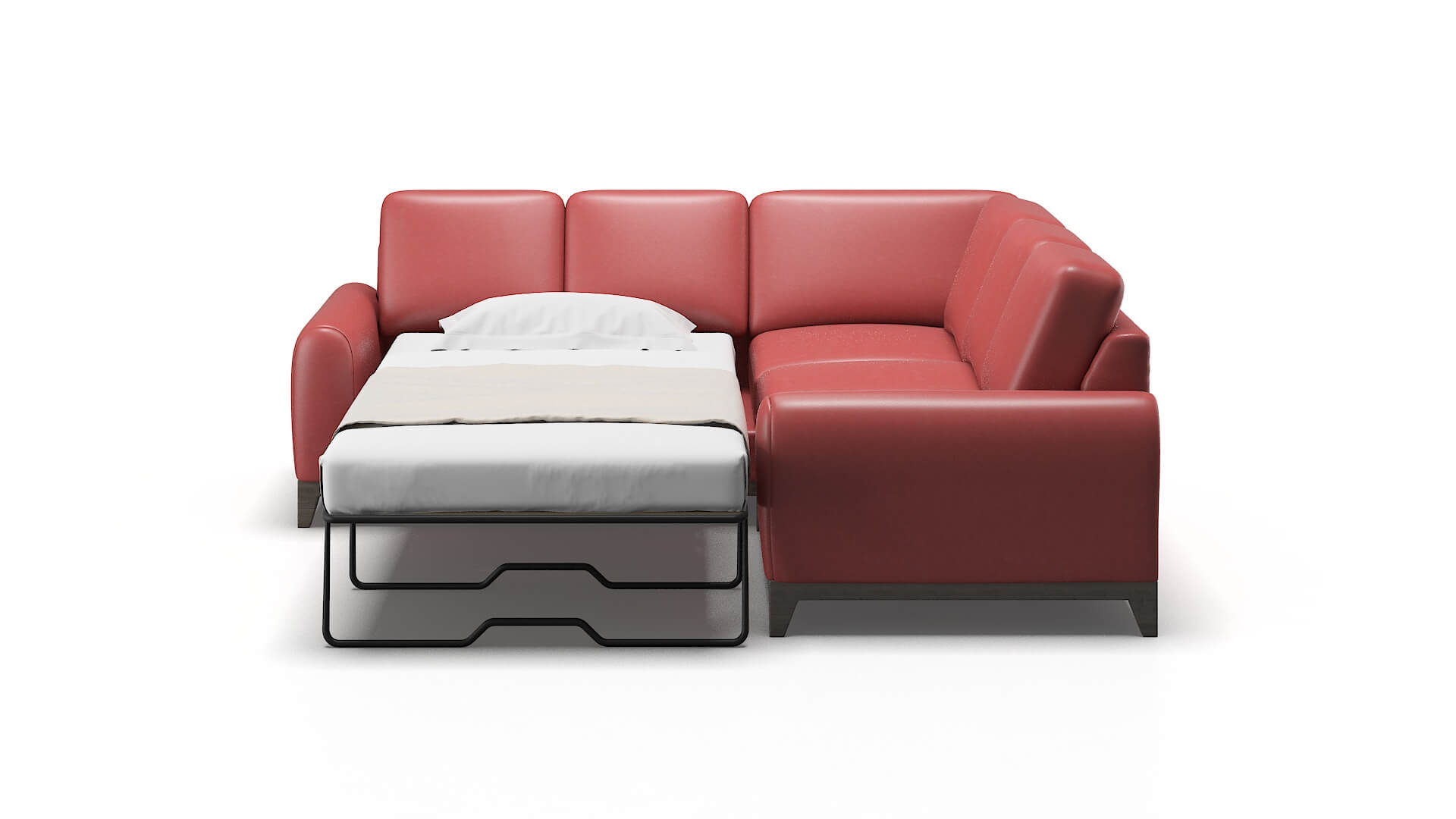 Mykonos Dillion Cordovan Sectional Sleeper Espresso legs 1
