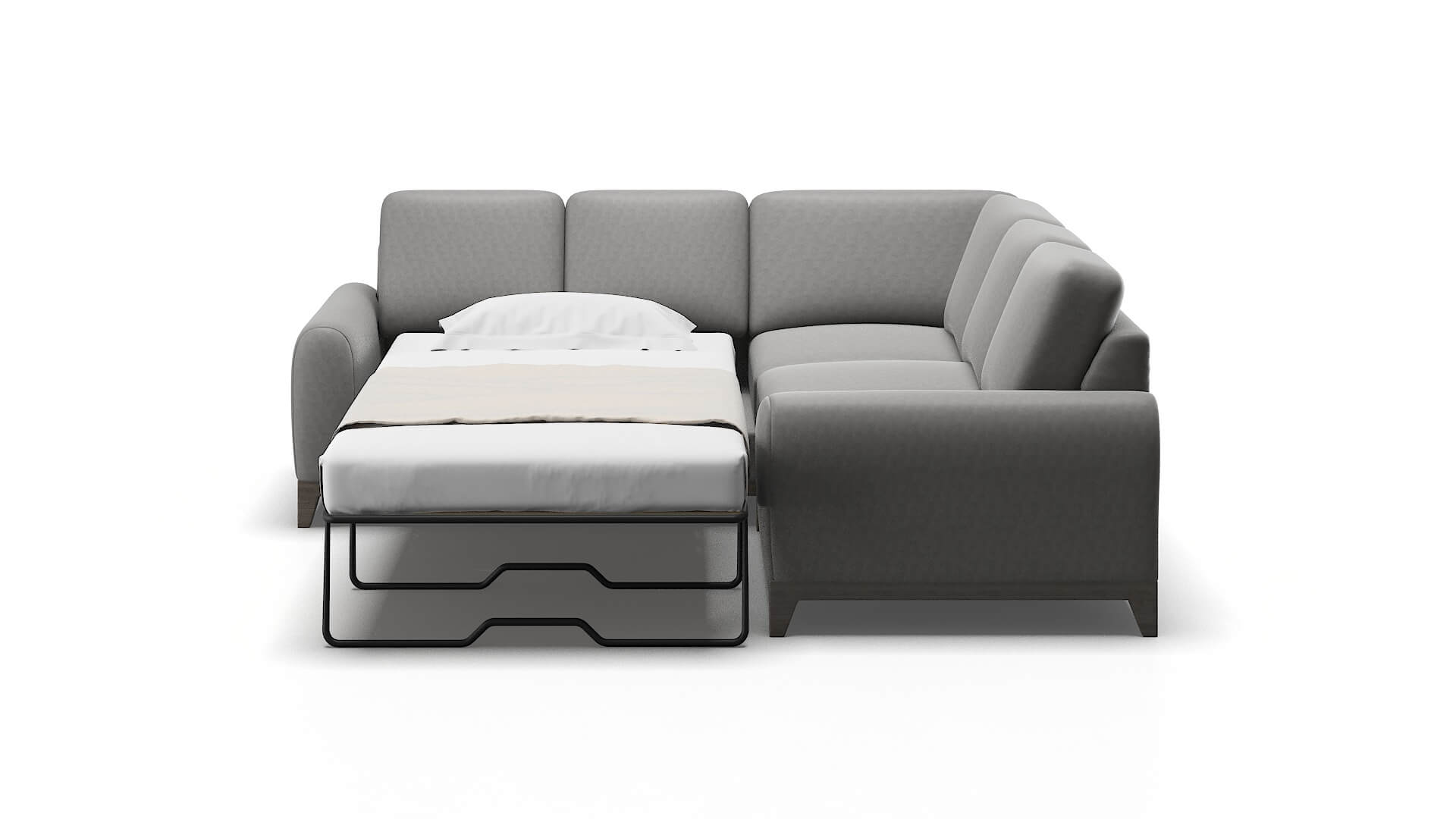 Mykonos Dream_d Charcoal Sectional Sleeper Espresso legs 1