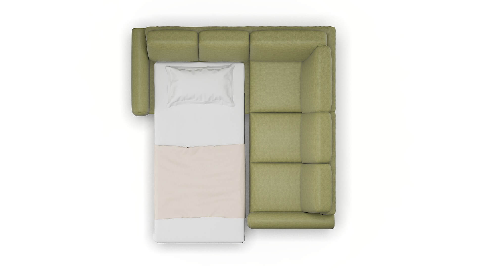 Mykonos Dream_d Forest Sectional Sleeper Espresso legs 3