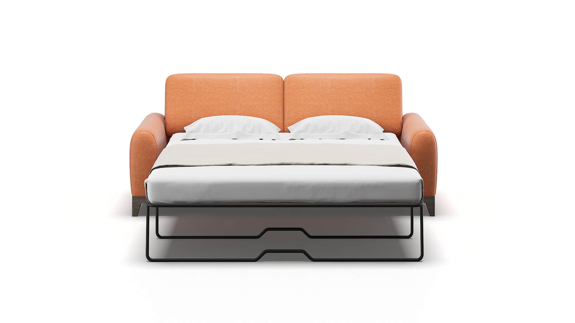 Mykonos Durham Tangerine Sofa Sleeper Espresso legs 1