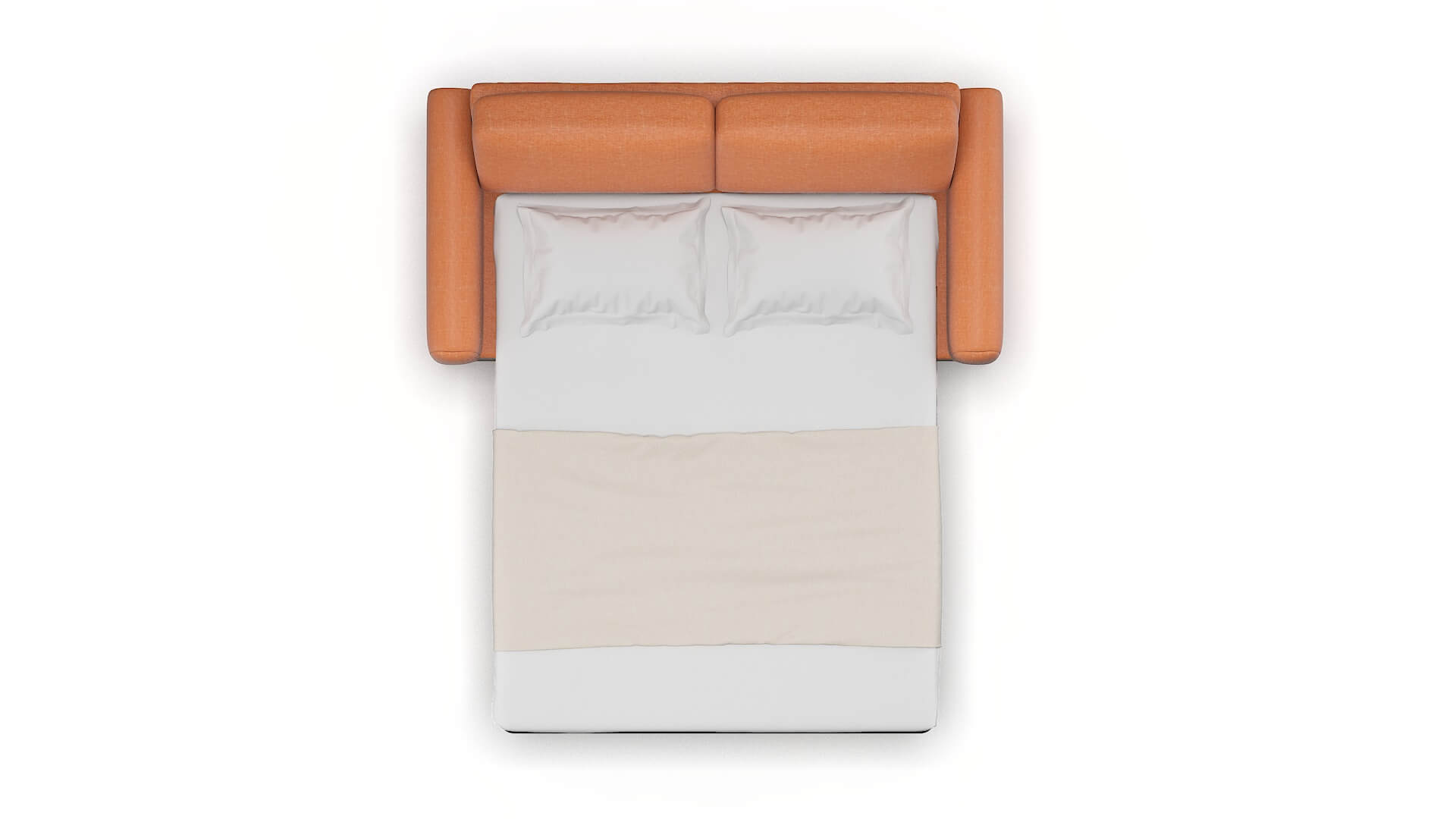 Mykonos Durham Tangerine Sofa Sleeper Espresso legs 3