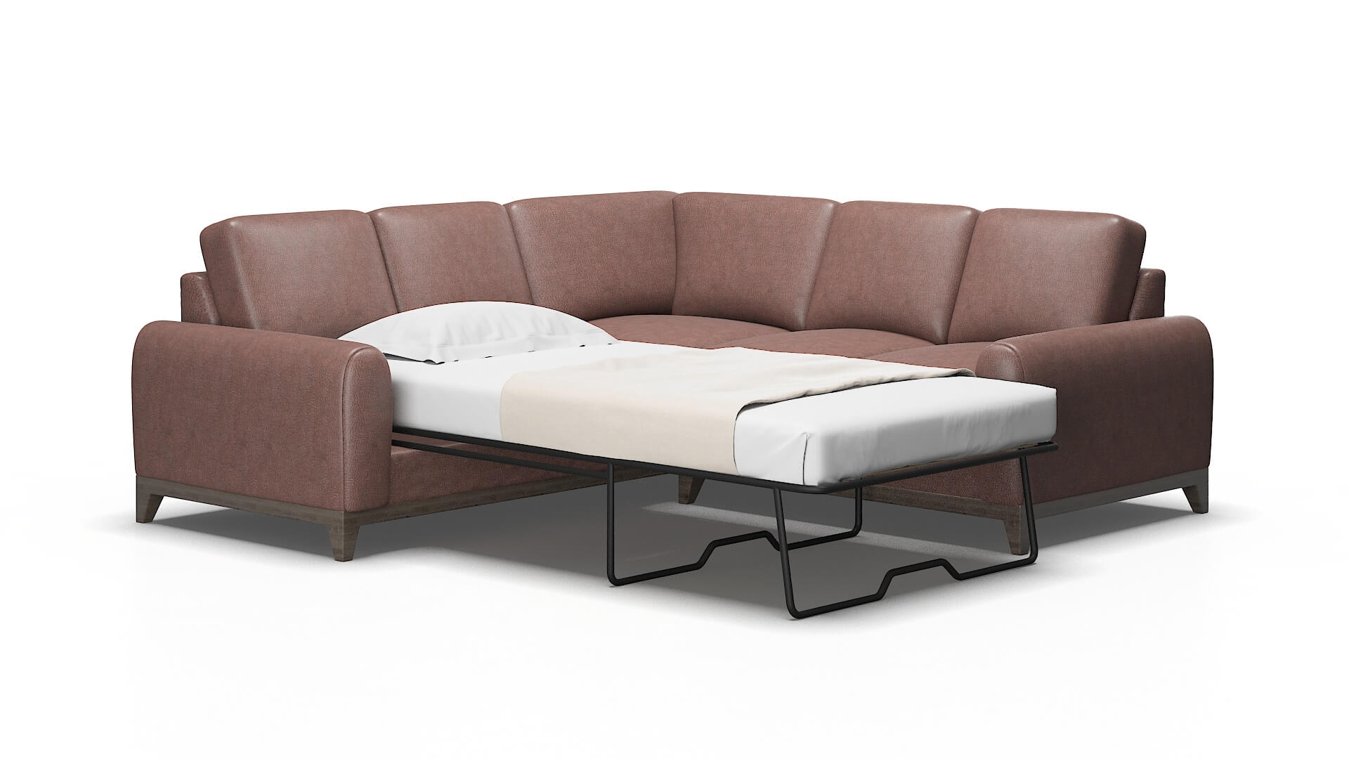 Mykonos Ford brown Sectional sleeper Espresso Legs  2