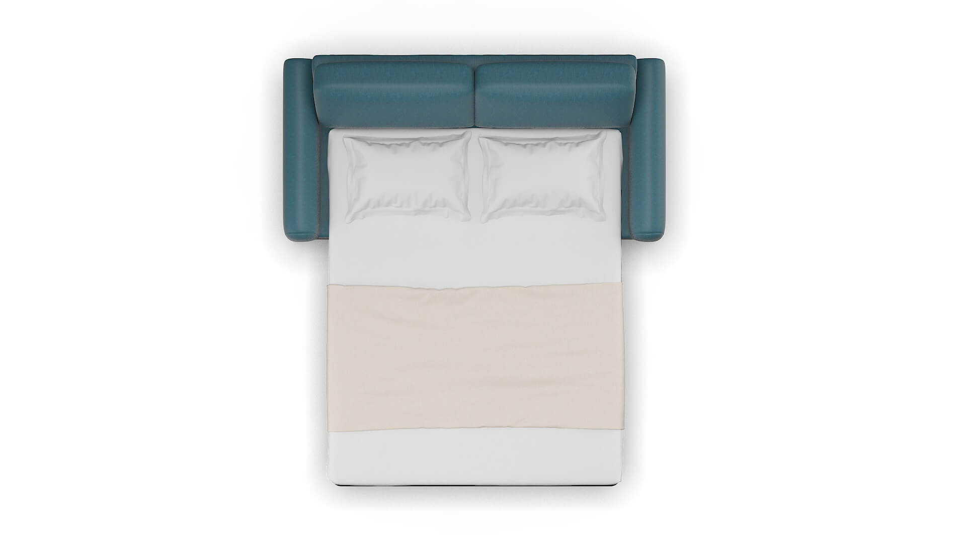 Mykonos Hepburn Teal Sofa Sleeper Espresso legs 3