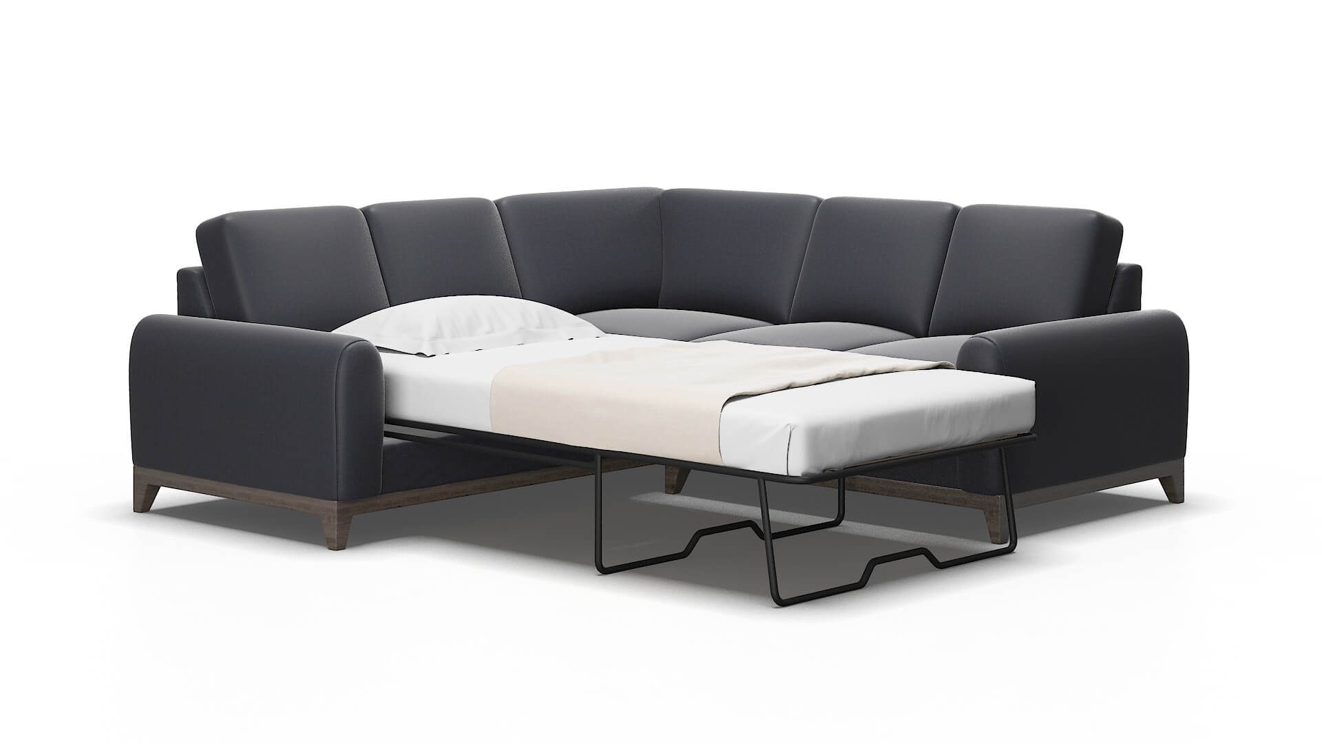 Mykonos Hepburn_hrp Deep_sea Sectional Sleeper Espresso legs 2