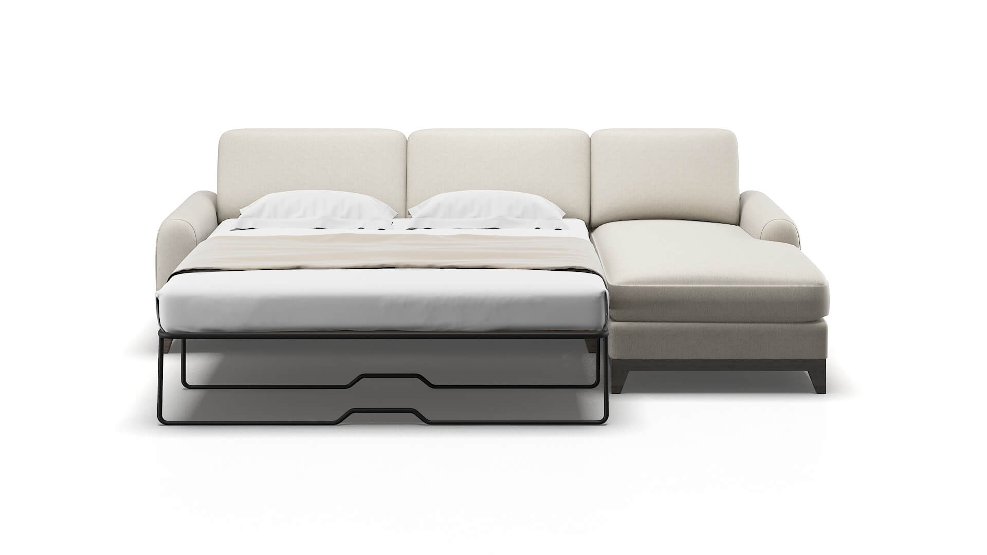 Mykonos Insight Dove Panel Sleeper Espresso legs 1