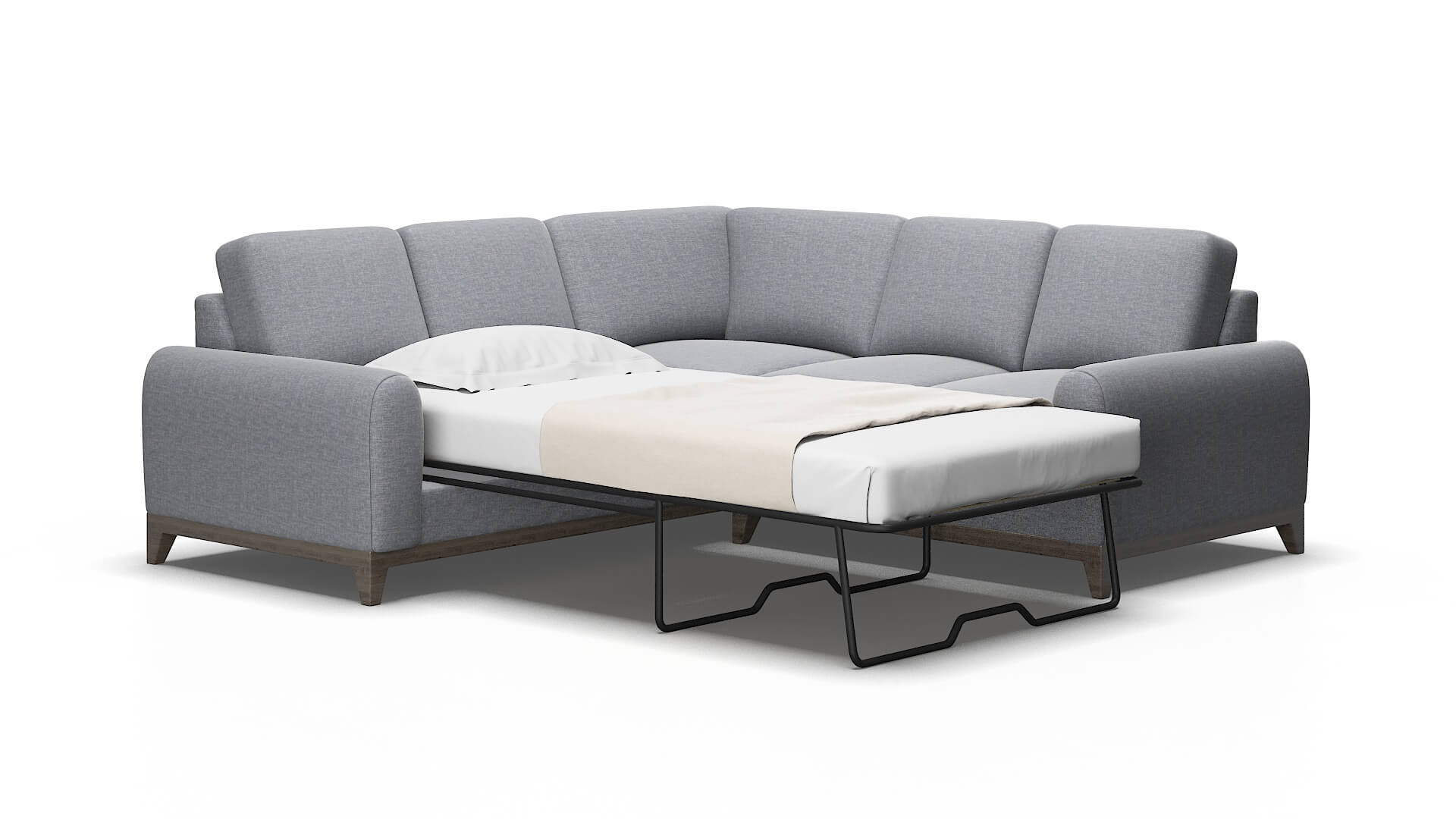 Mykonos Lana ash Sectional sleeper Espresso Legs  2