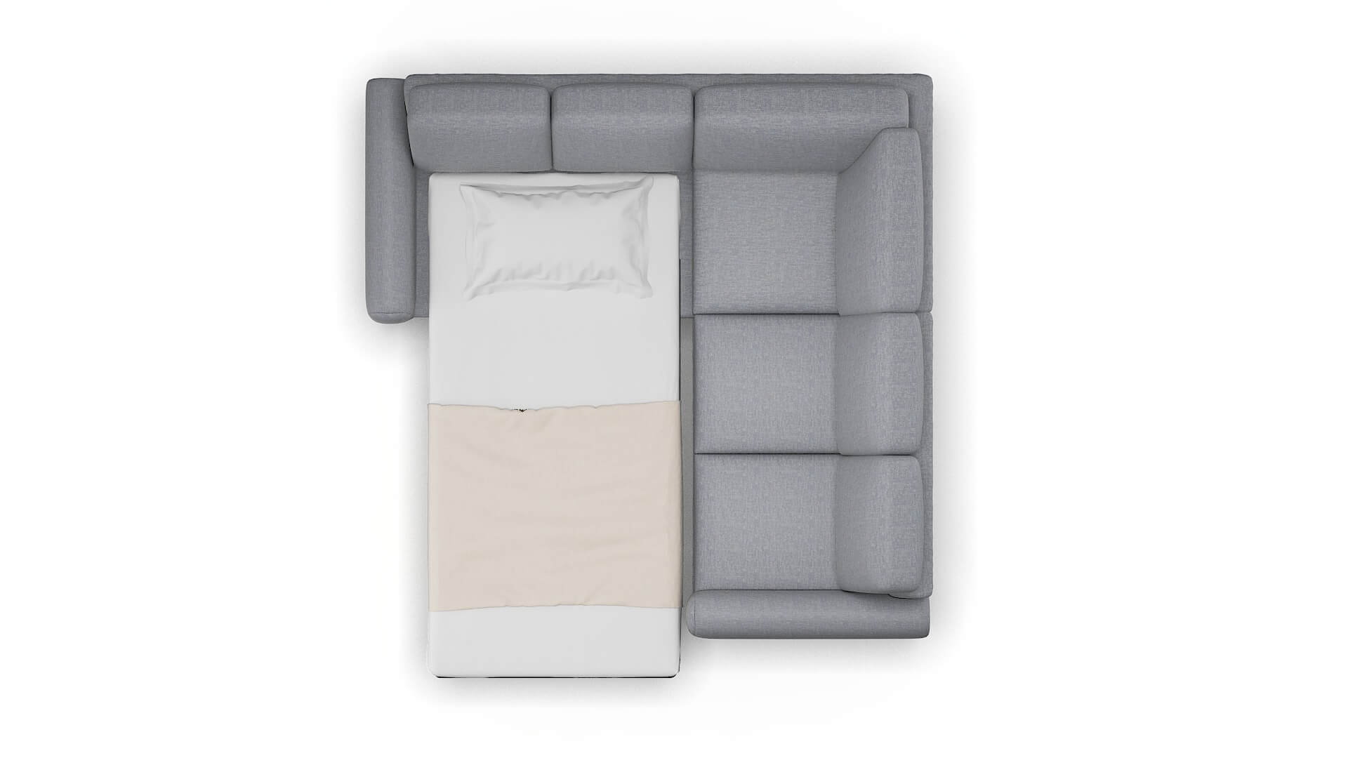 Mykonos Lana Ash Sectional Sleeper Espresso legs 3