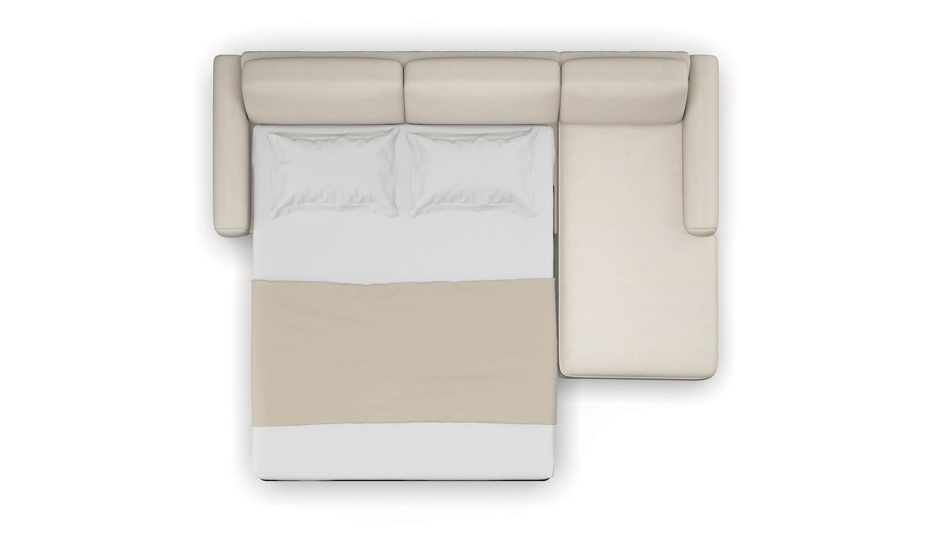 Mykonos Malibu Linen Panel Sleeper Espresso legs 3