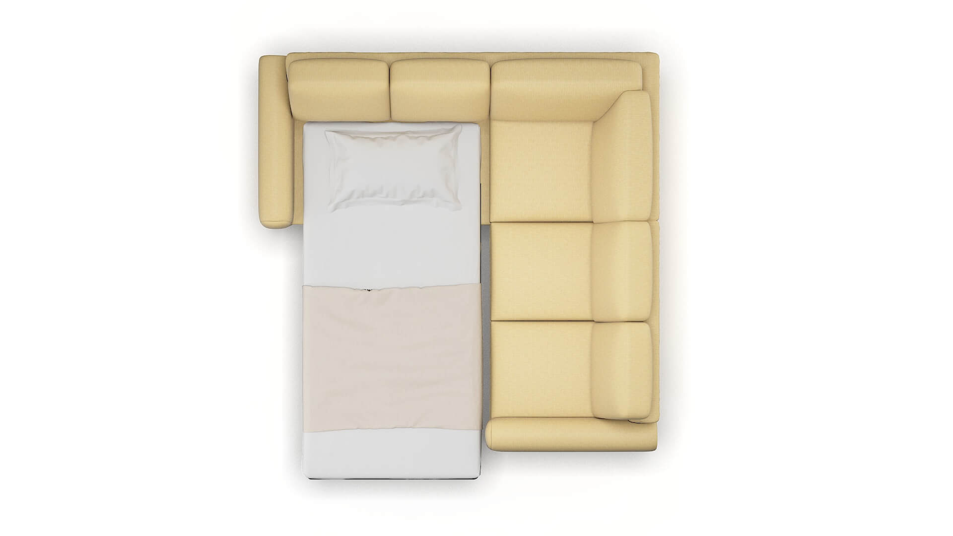 Mykonos Malibu Maize Sectional Sleeper Espresso legs 3