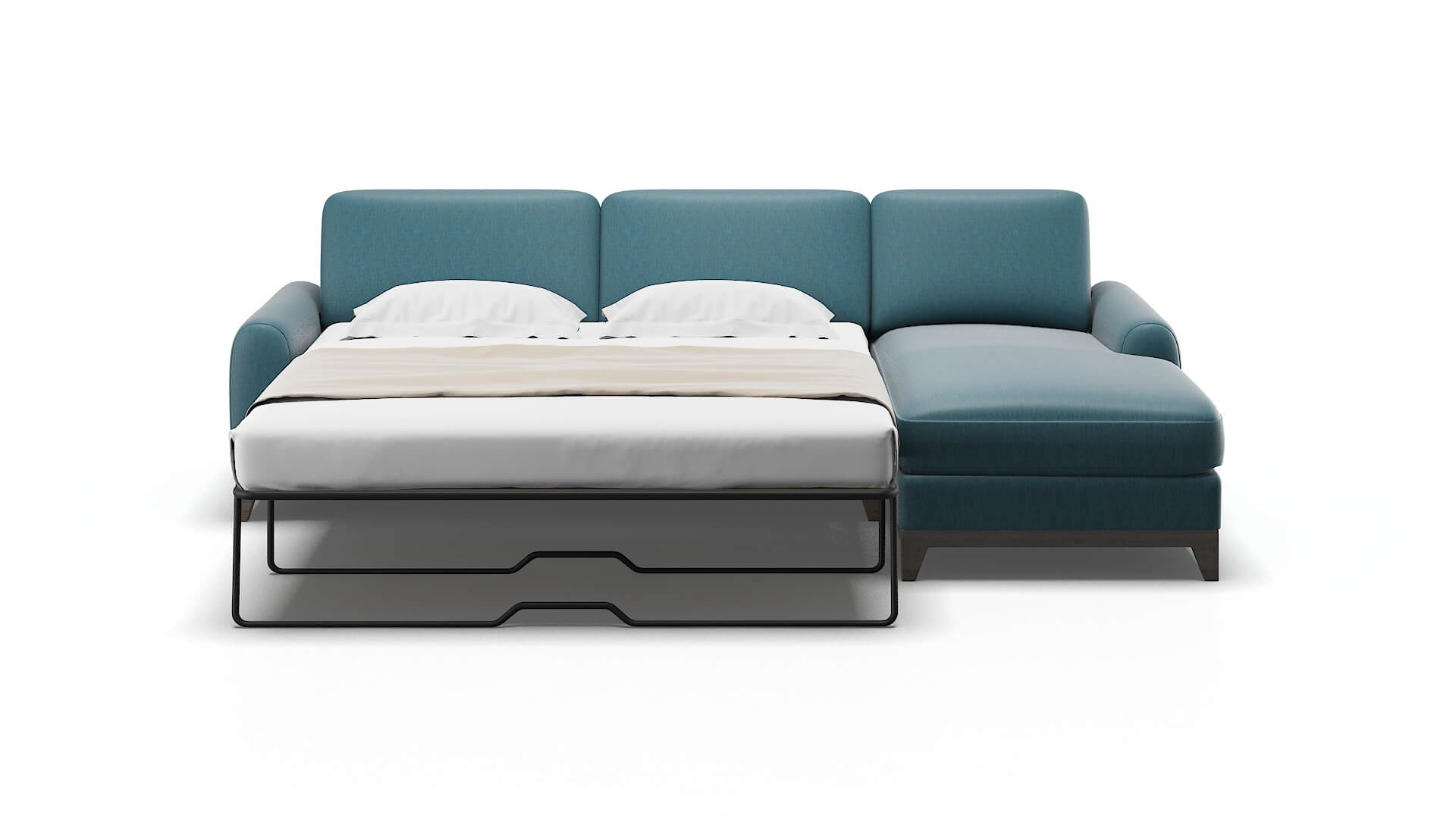 Mykonos Merit Peacock Panel Sleeper Espresso legs 1