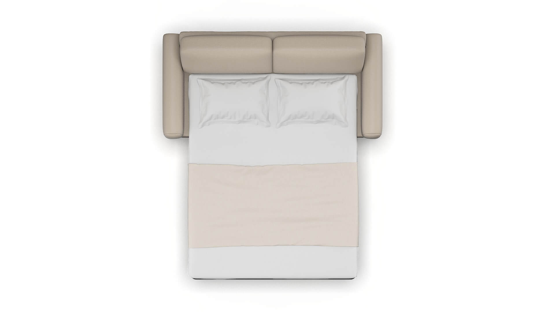 Mykonos Naples Almond Sofa Sleeper Espresso legs 3