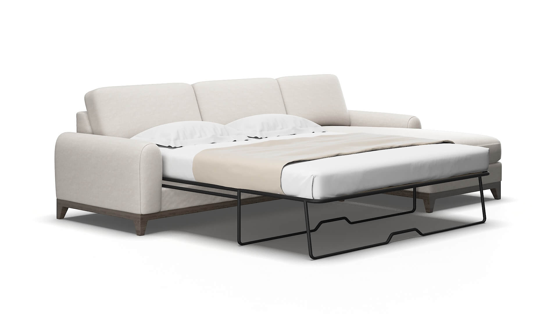 Mykonos Noble grey Panel sleeper Espresso Legs  2