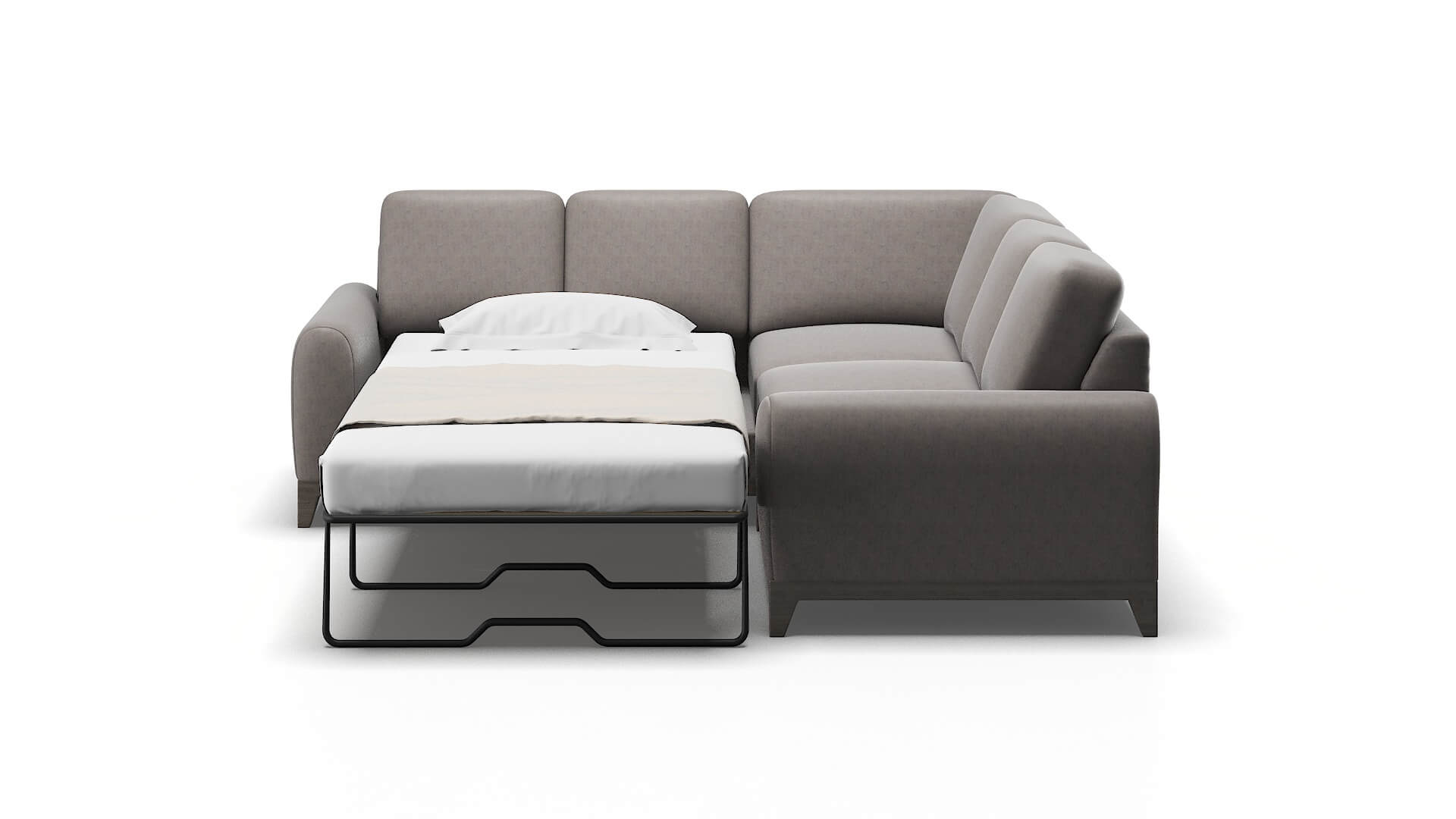 Mykonos Noble Otter Sectional Sleeper Espresso legs 1