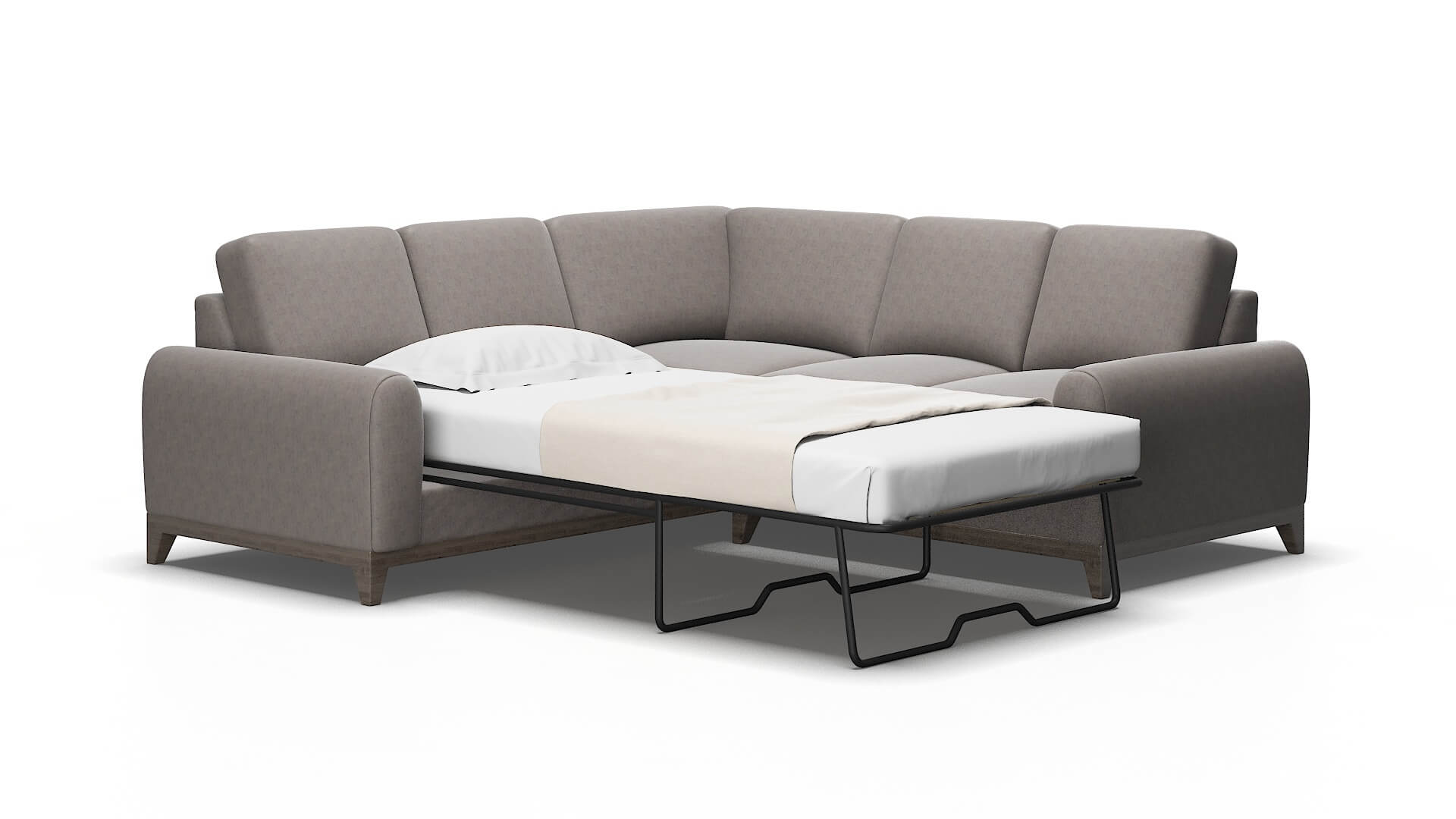 Mykonos Noble Otter Sectional Sleeper Espresso legs 2