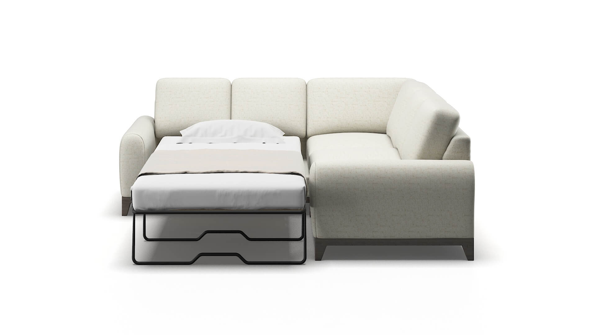 Mykonos Oceanside Birch Sectional Sleeper Espresso legs 1
