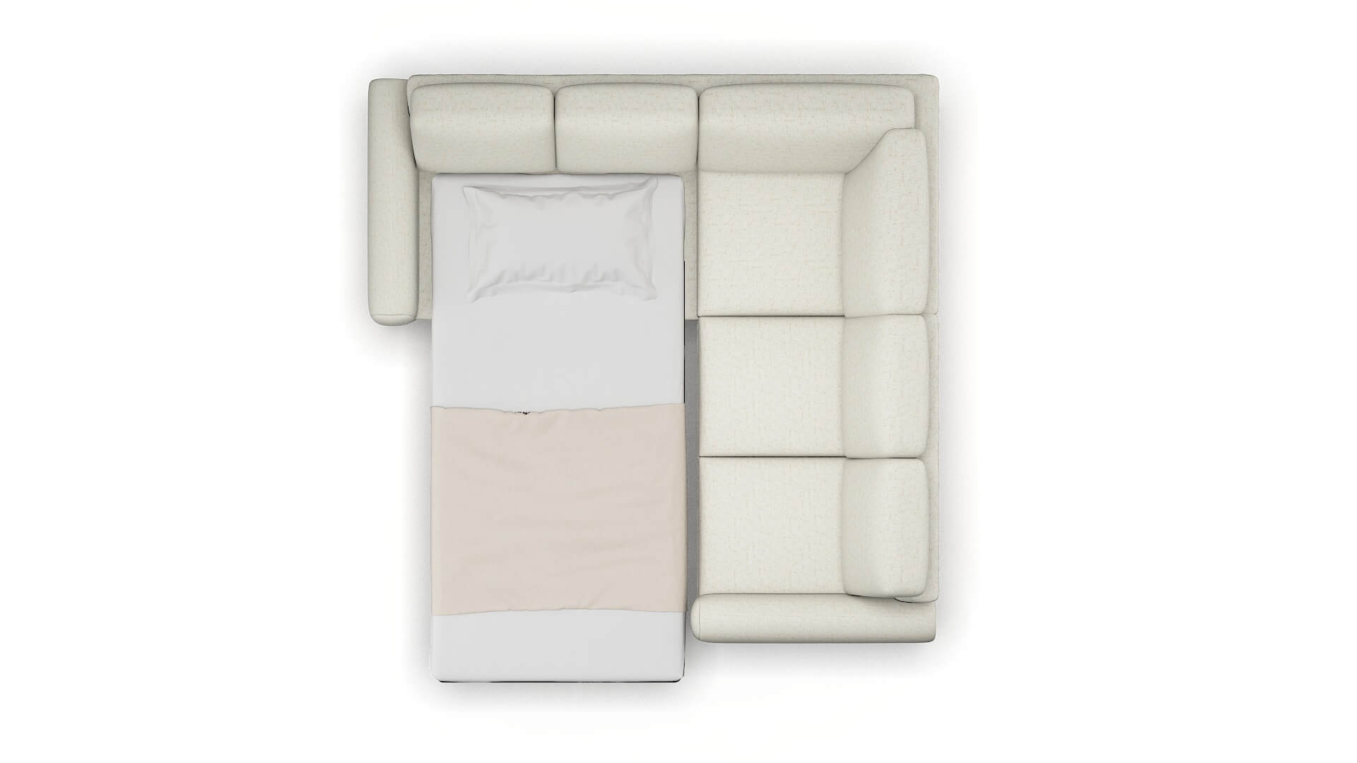Mykonos Oceanside Birch Sectional Sleeper Espresso legs 3