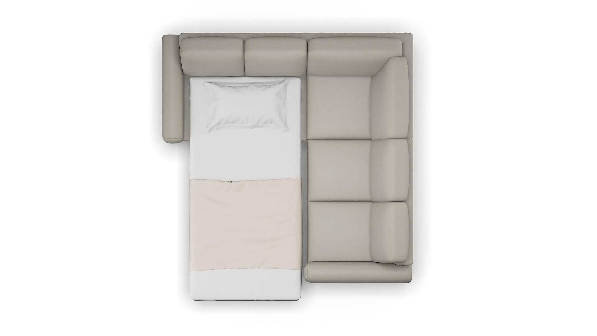 Mykonos Oscar Silver Sectional Sleeper Espresso legs 3