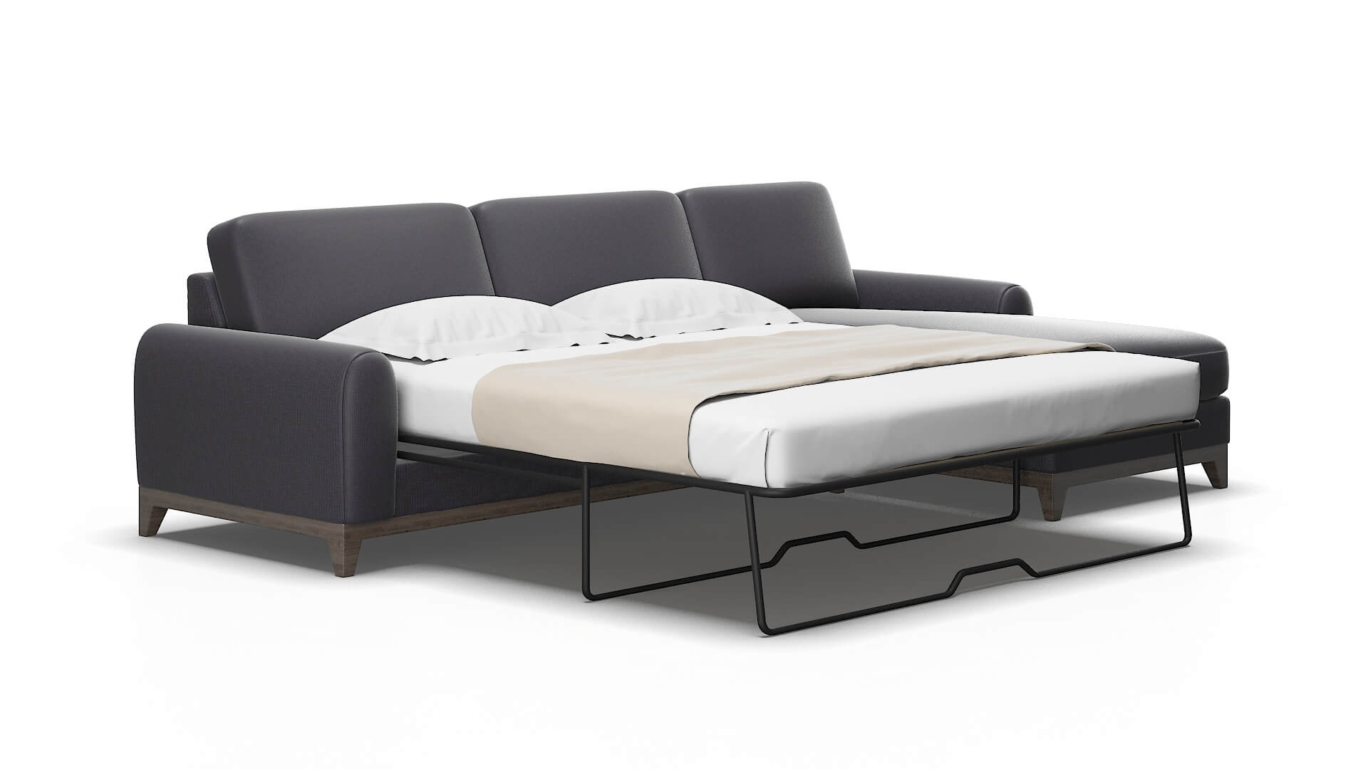 Mykonos Parker charcoal Panel sleeper Espresso Legs  2