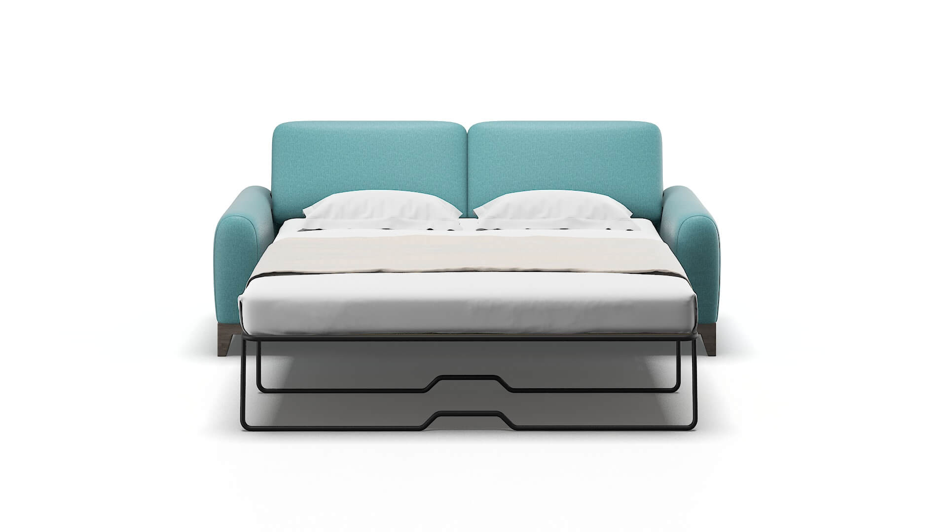 Mykonos Parker Turquoise Sofa Sleeper Espresso legs 1