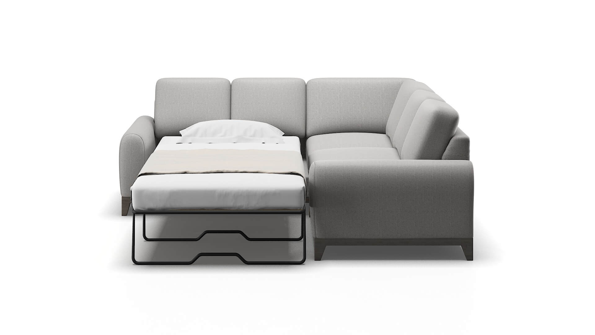 Mykonos Prime Ash Sectional Sleeper Espresso legs 1