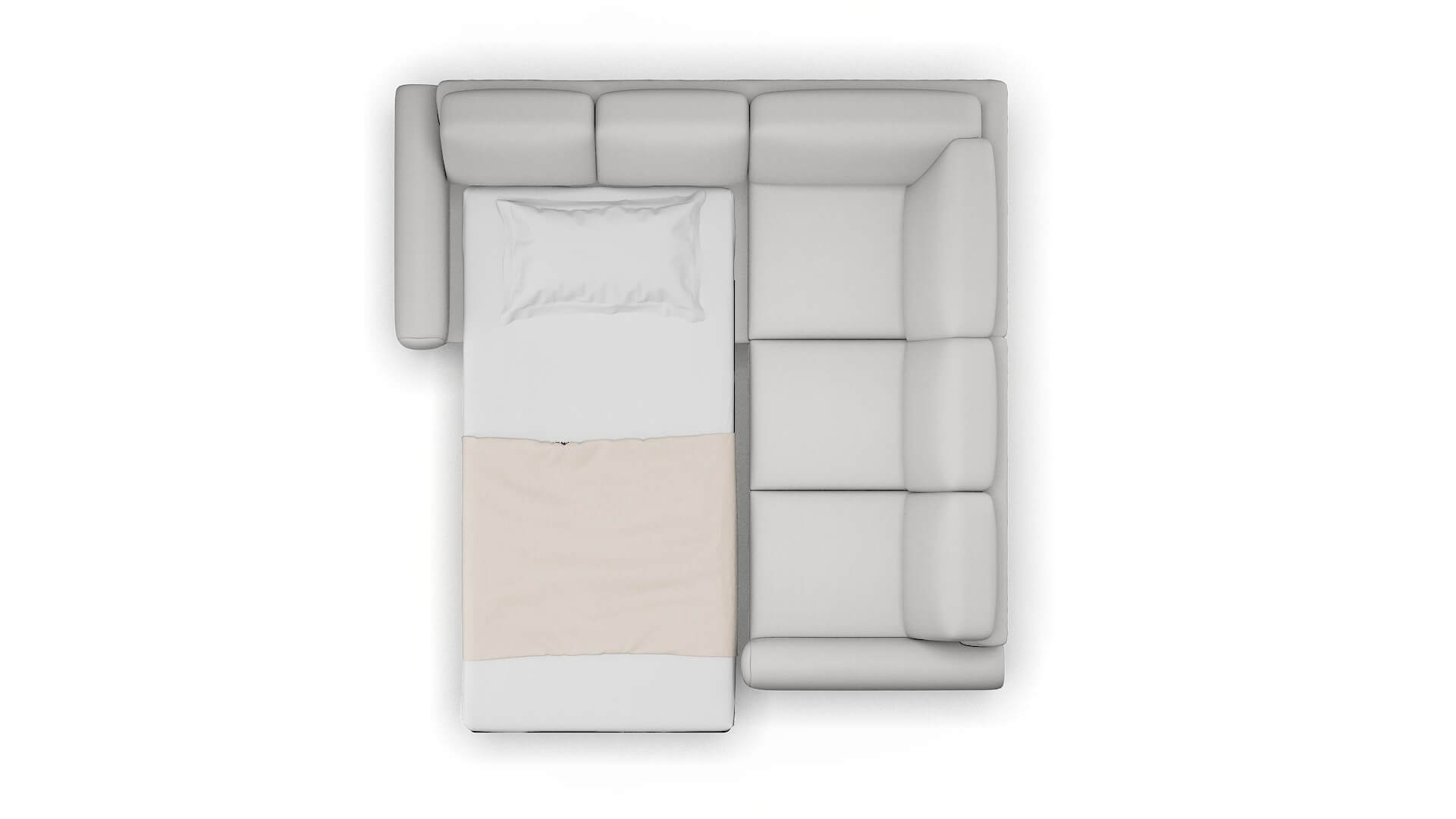 Mykonos Prisma Steam Sectional Sleeper Espresso legs 3