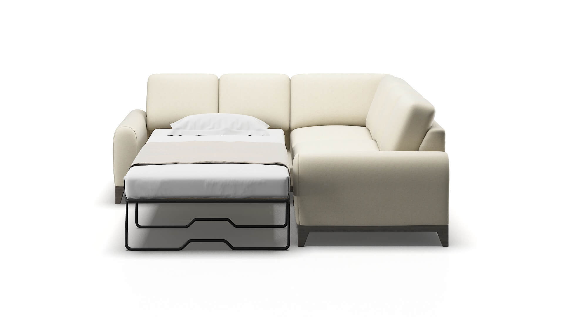 Mykonos Redondo Oyster Sectional Sleeper Espresso legs 1