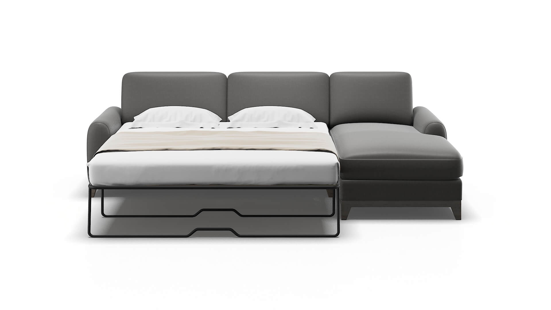 Mykonos Rocket Charcoal Panel Sleeper Espresso legs 1