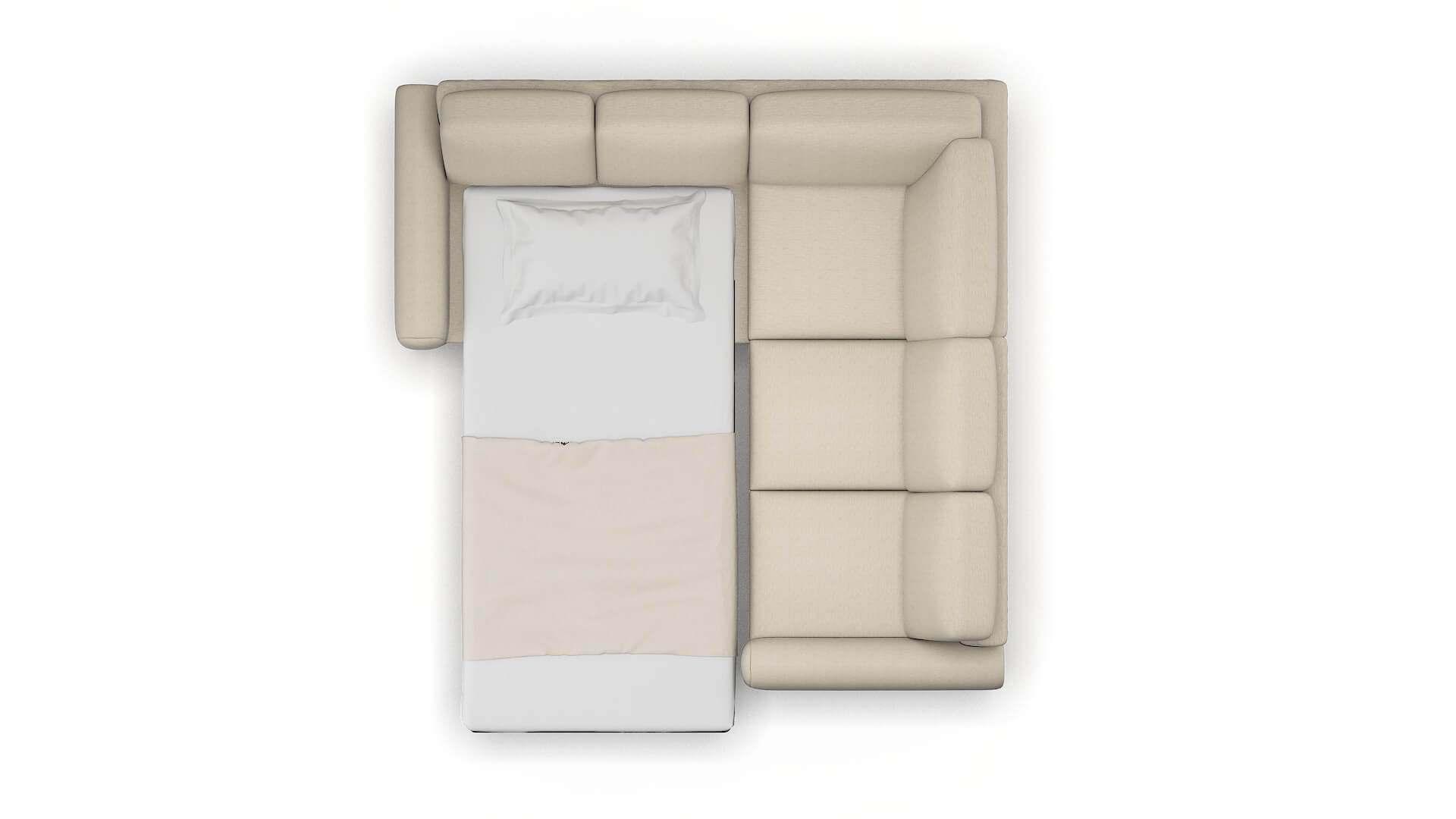 Mykonos Rocket Dove Sectional Sleeper Espresso legs 3