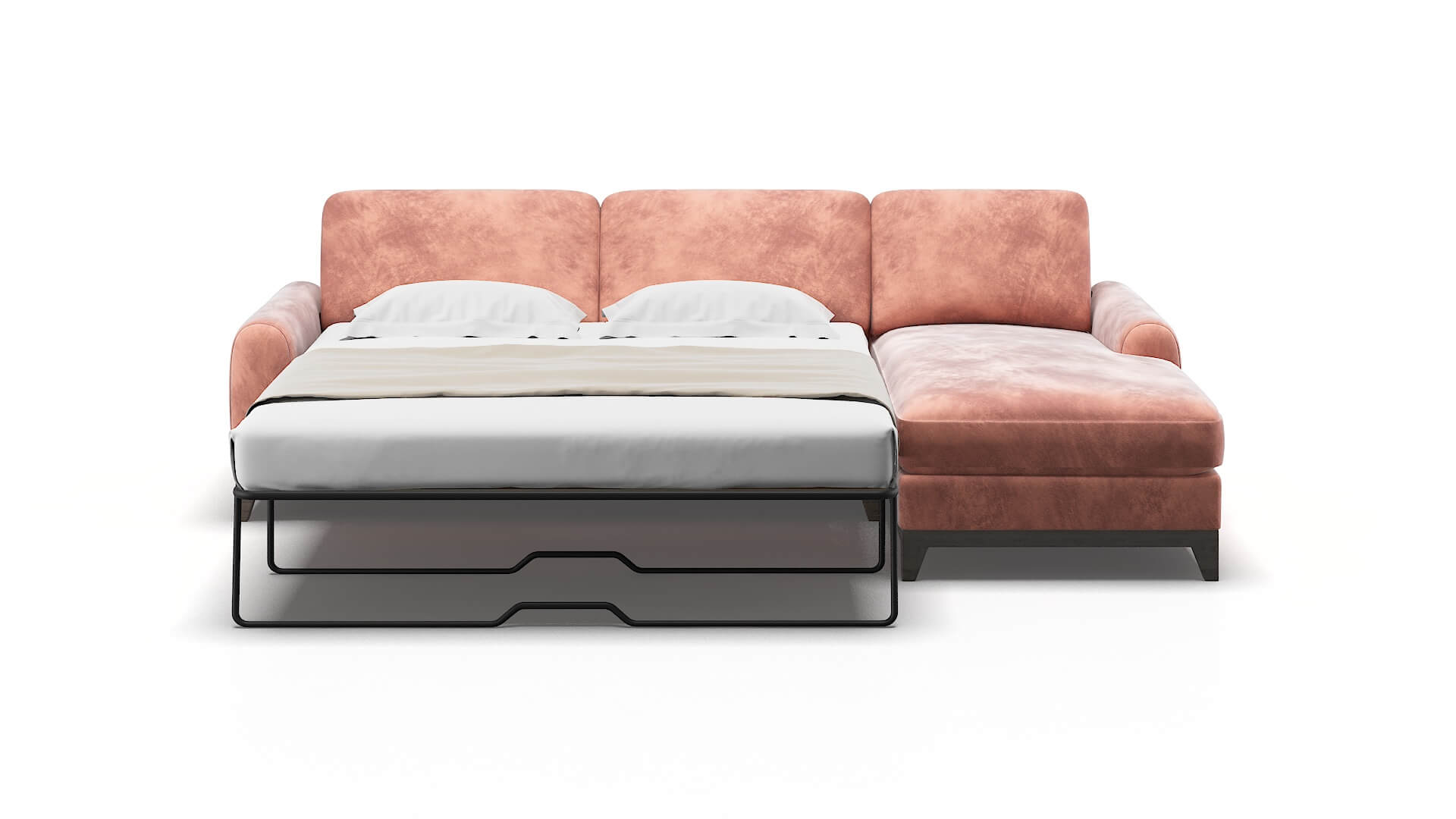 Mykonos Royale Blush Panel Sleeper Espresso legs 1