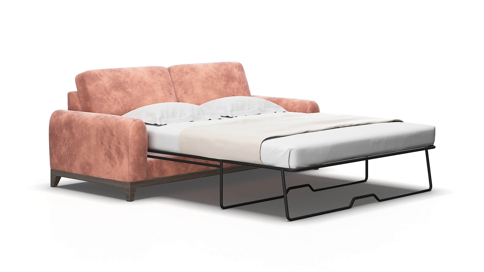 Mykonos Royale blush Sofa sleeper Espresso Legs  2