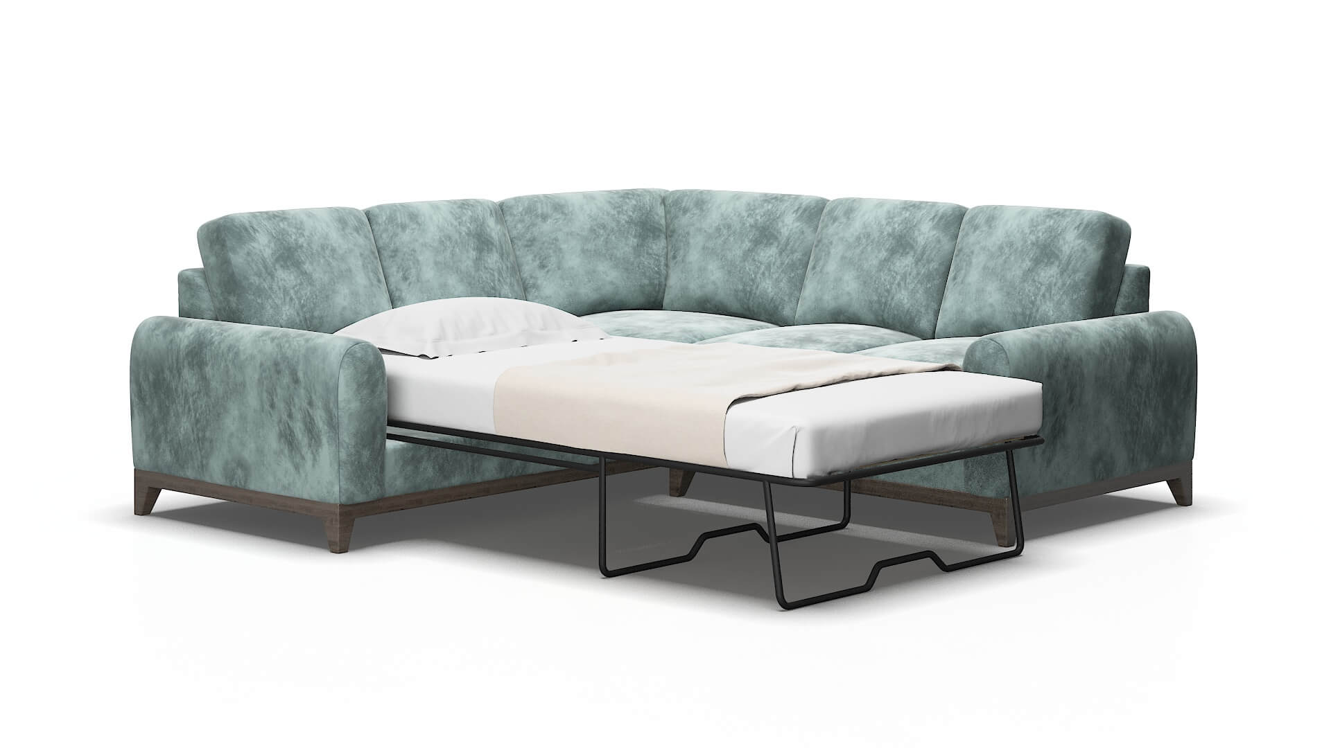 Mykonos Royale cloud Sectional sleeper Espresso Legs  2