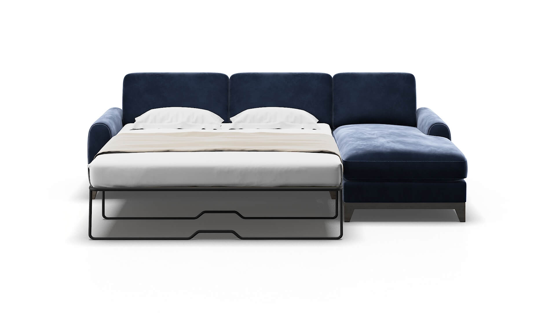 Mykonos Royale Cobalt Panel Sleeper Espresso legs 1