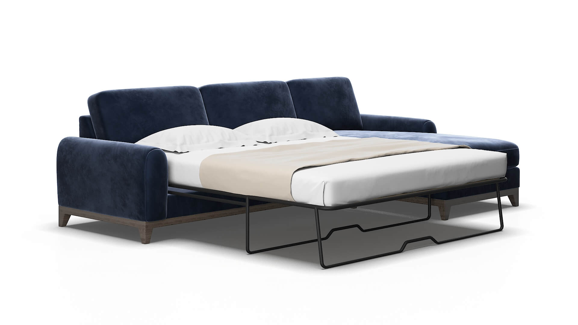 Mykonos Royale cobalt Panel sleeper Espresso Legs  2