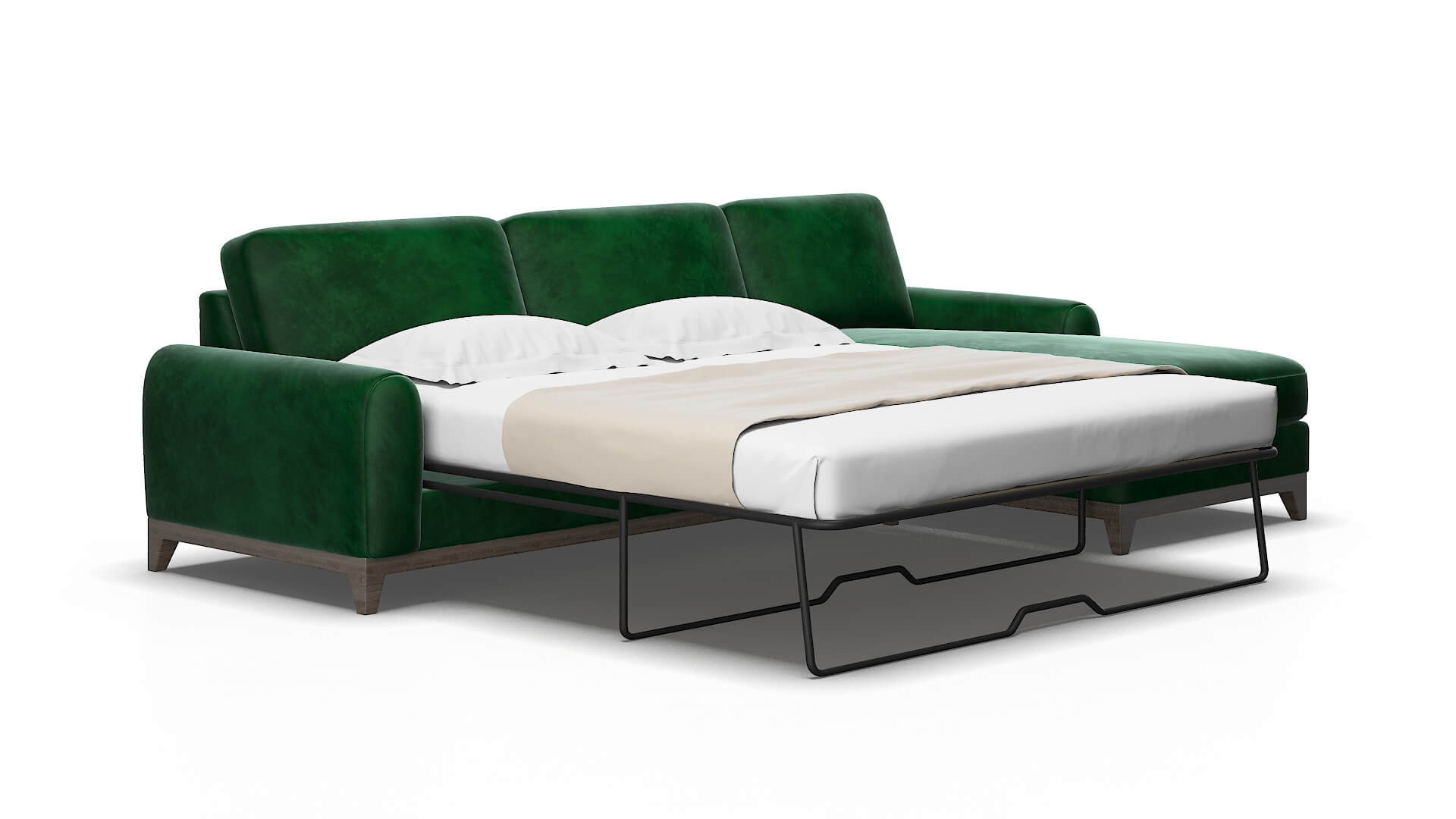 Mykonos Royale evergreen Panel sleeper Espresso Legs  2