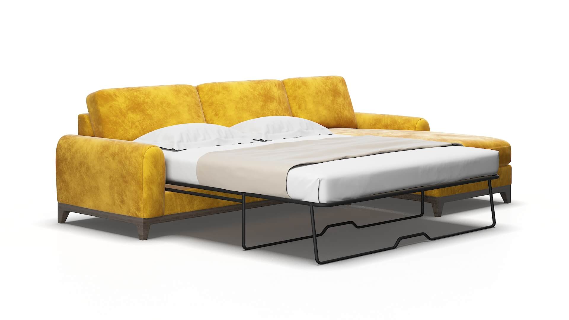 Mykonos Royale marigold Panel sleeper Espresso Legs  2