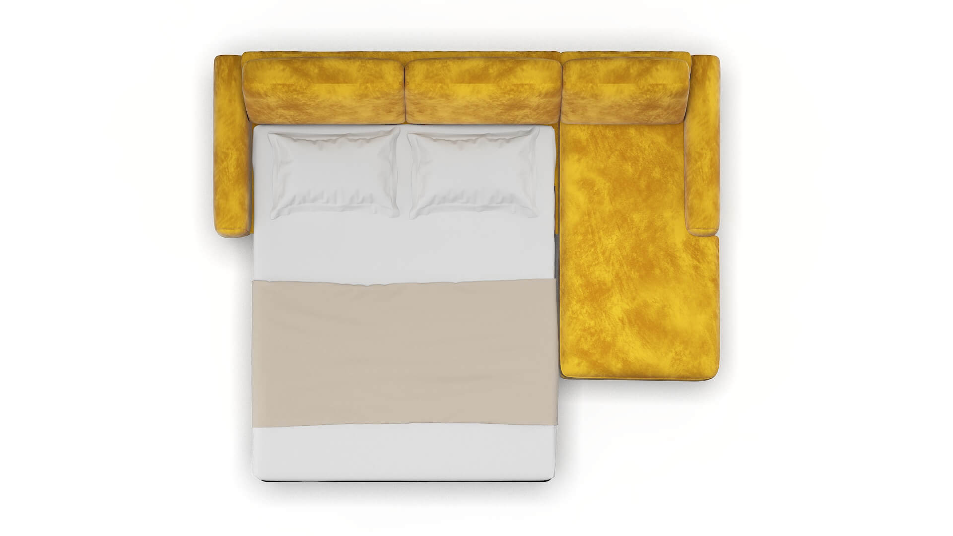 Mykonos Royale Marigold Panel Sleeper Espresso legs 3