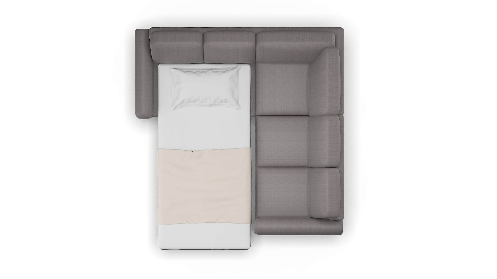 Mykonos Sasha Granite Sectional Sleeper Espresso legs 3