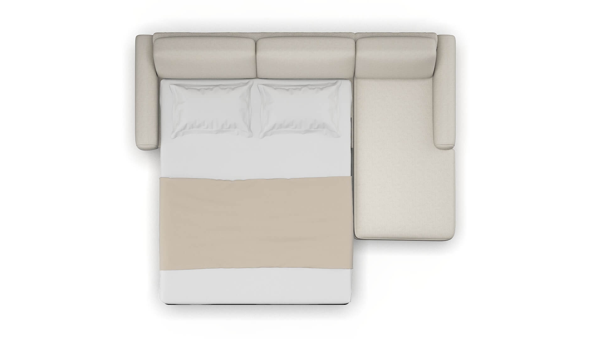 Mykonos Sasha Linen Panel Sleeper Espresso legs 3
