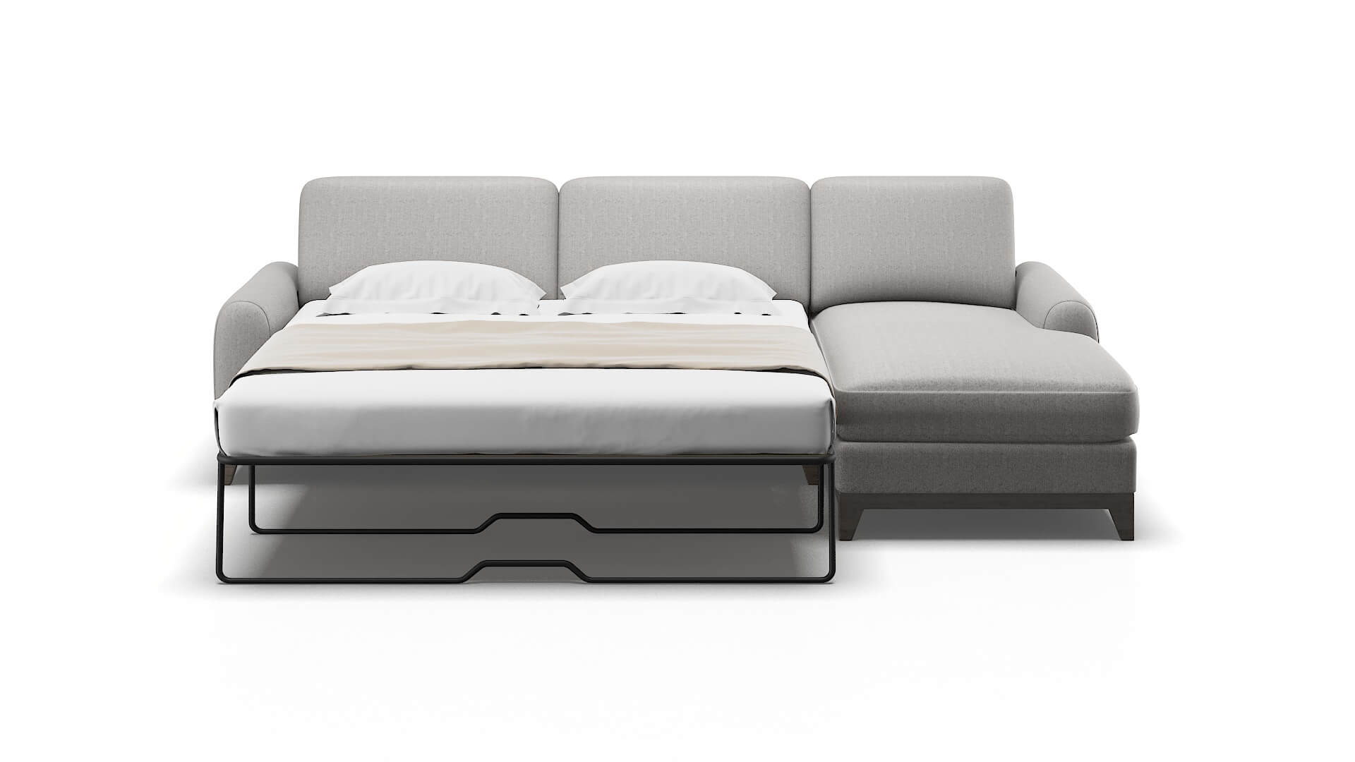 Mykonos Sasha Silver Panel Sleeper Espresso legs 1