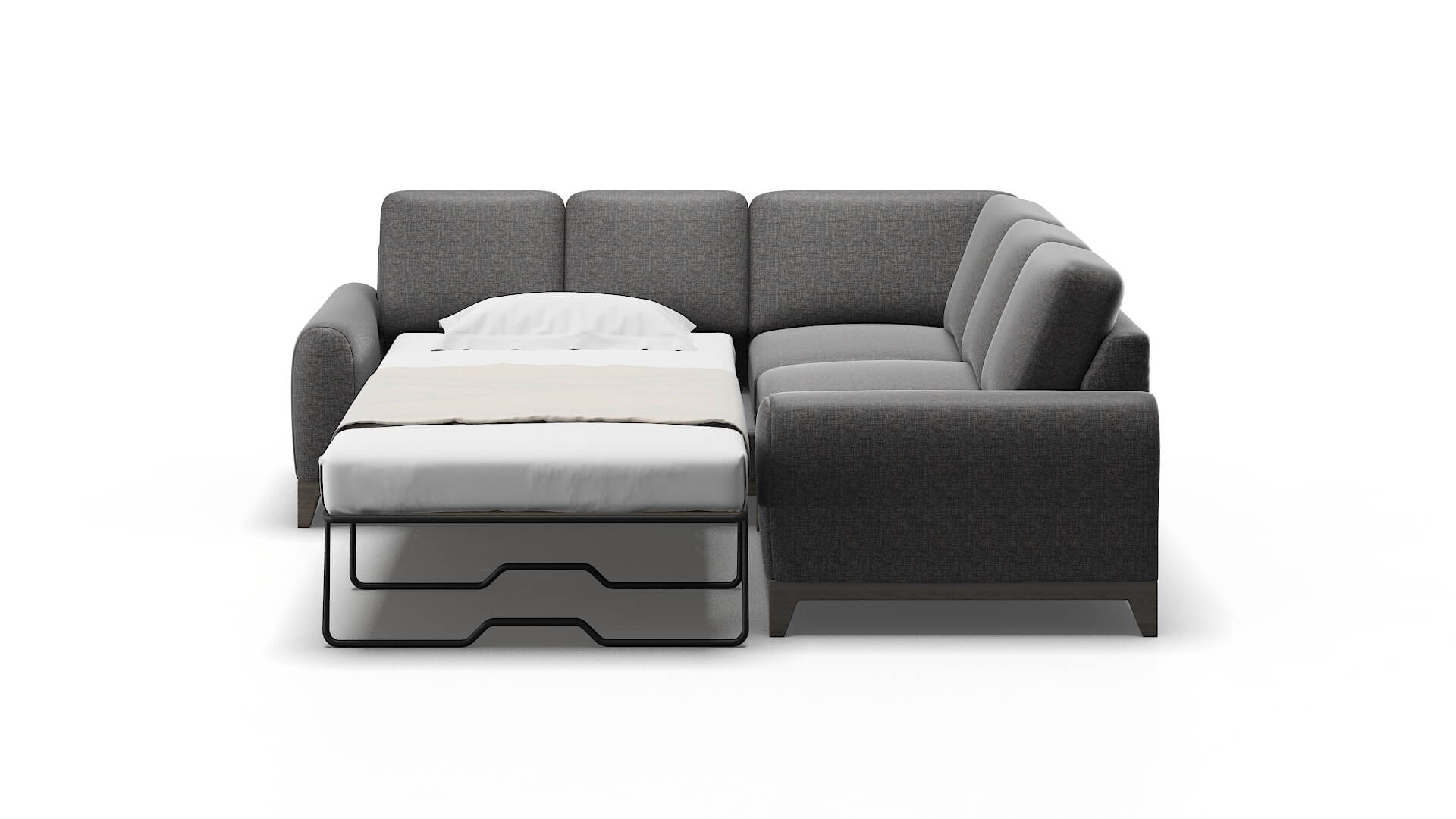 Mykonos Sosoftness 51 Sectional Sleeper Espresso legs 1