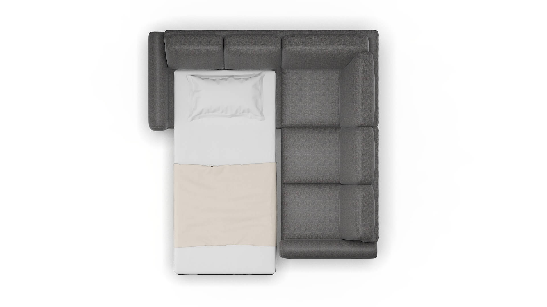 Mykonos Sosoftness 51 Sectional Sleeper Espresso legs 3