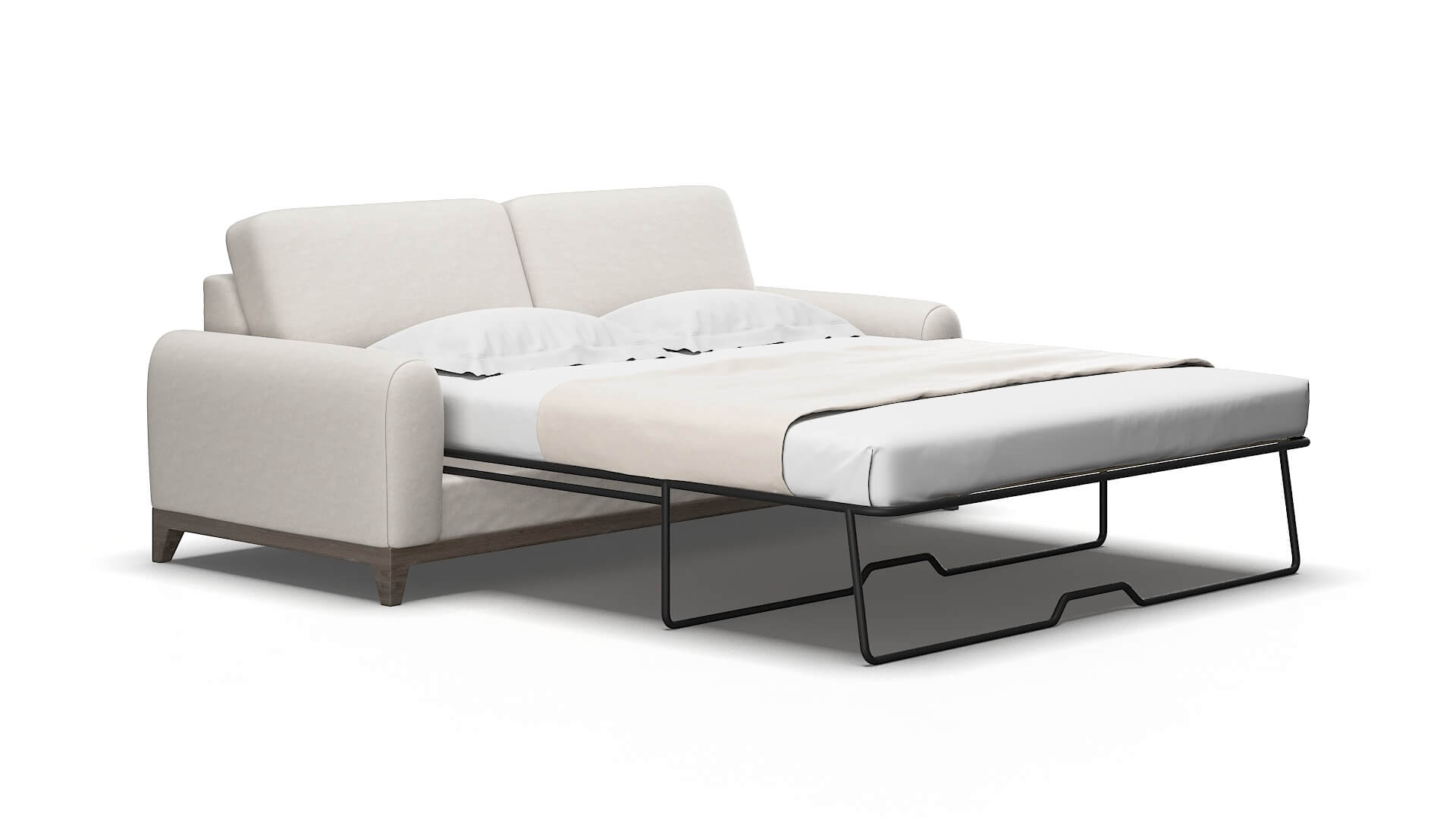 Mykonos Suave dove Sofa sleeper Espresso Legs  2