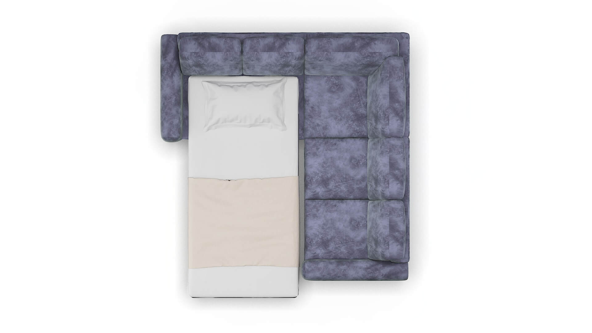 Mykonos Terrain Dusk Sectional Sleeper Espresso legs 3