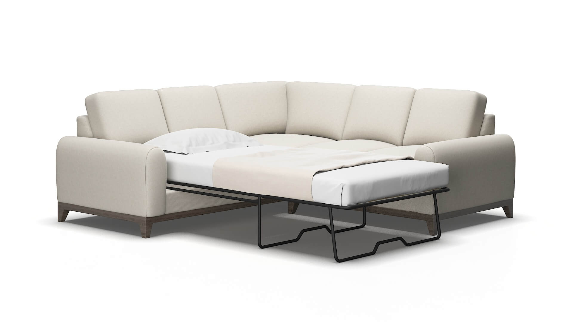 Mykonos Terrain natural Sectional sleeper Espresso Legs  2