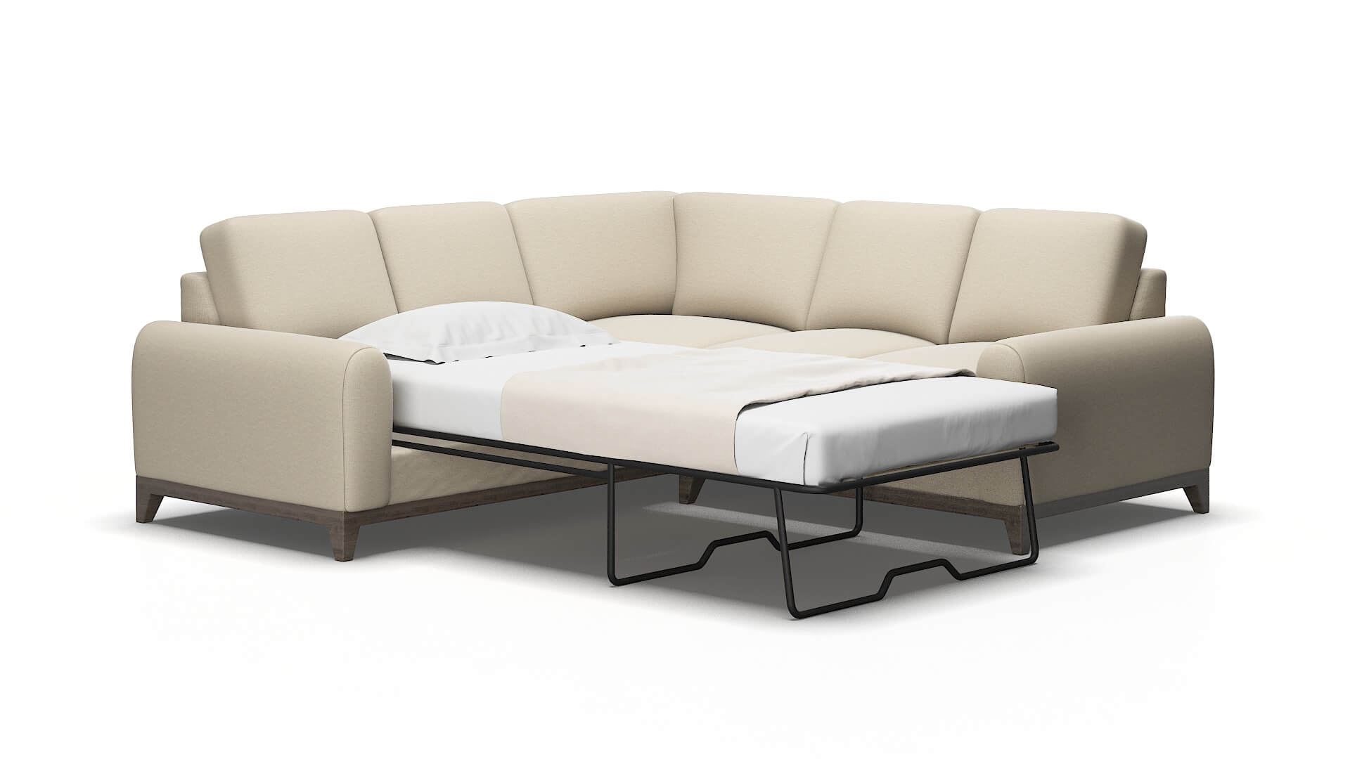 Mykonos Urban_d Silver Sectional Sleeper Espresso legs 2